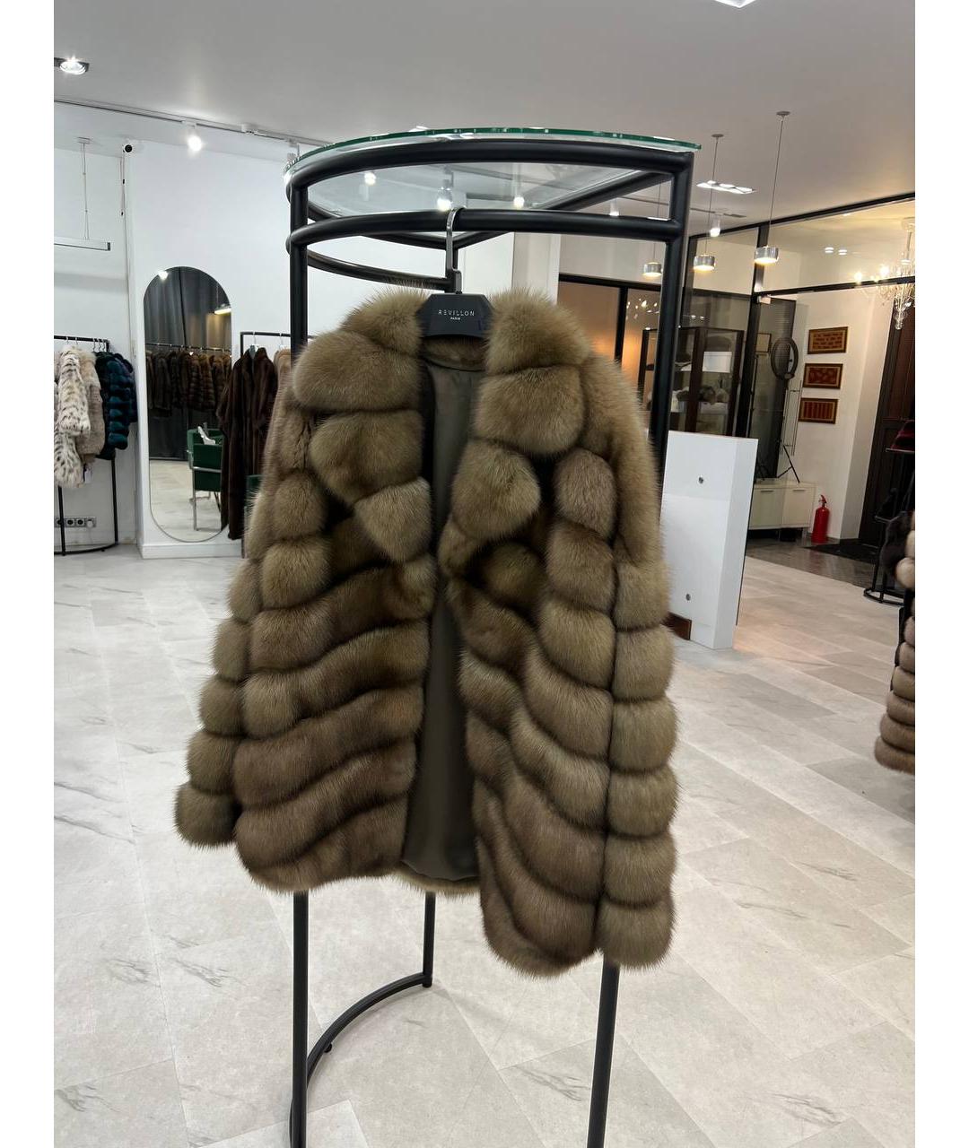 WANGER Бежевая меховая шуба, фото 4