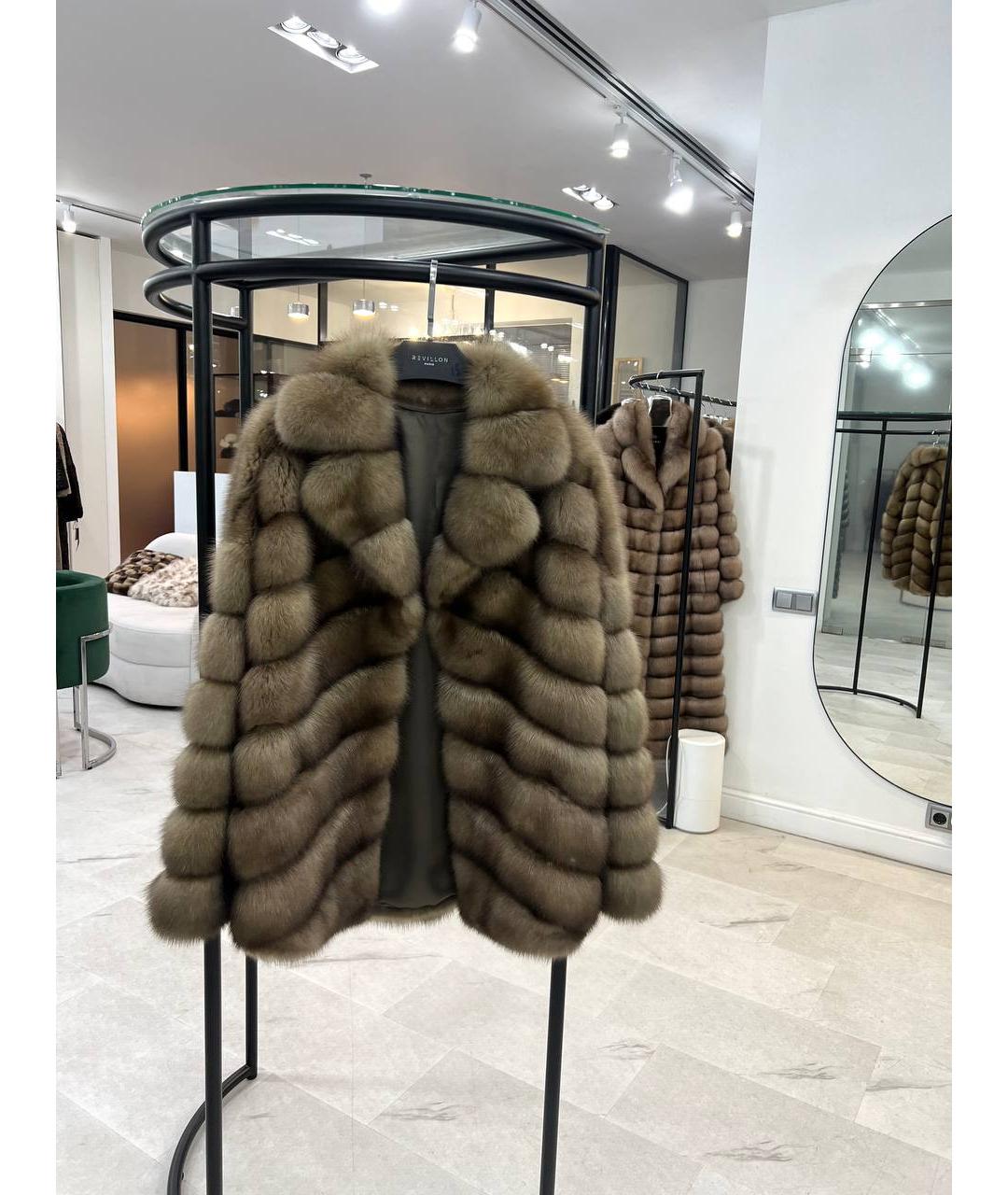 WANGER Бежевая меховая шуба, фото 7