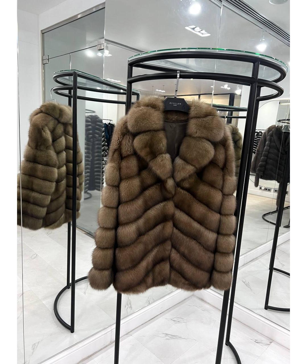 WANGER Бежевая меховая шуба, фото 9