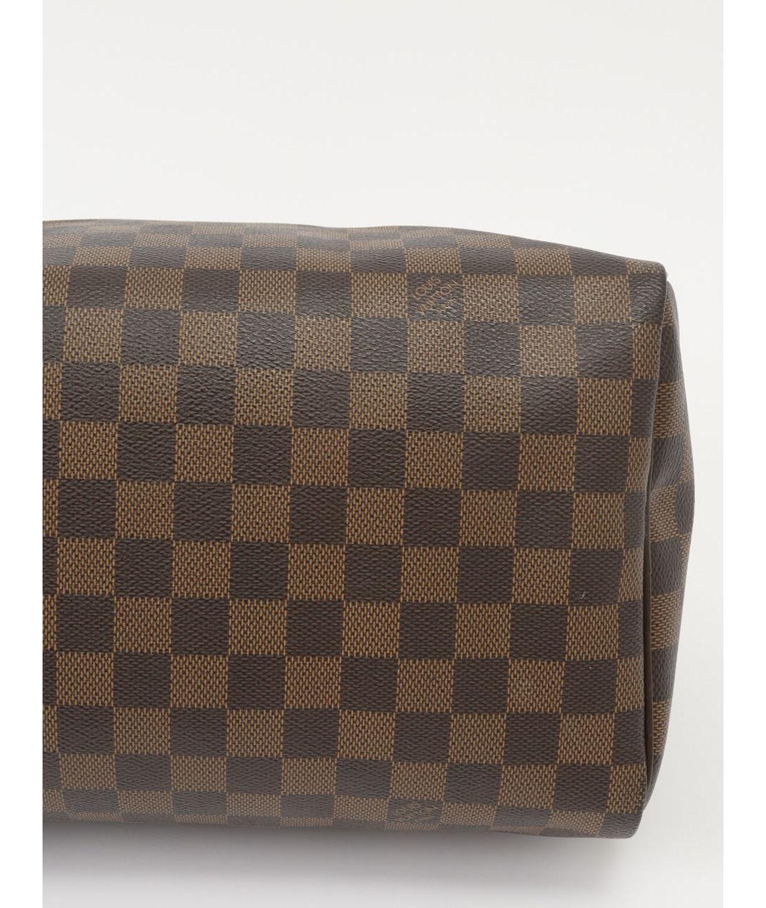 LOUIS VUITTON Коричневая кожаная сумка тоут, фото 6