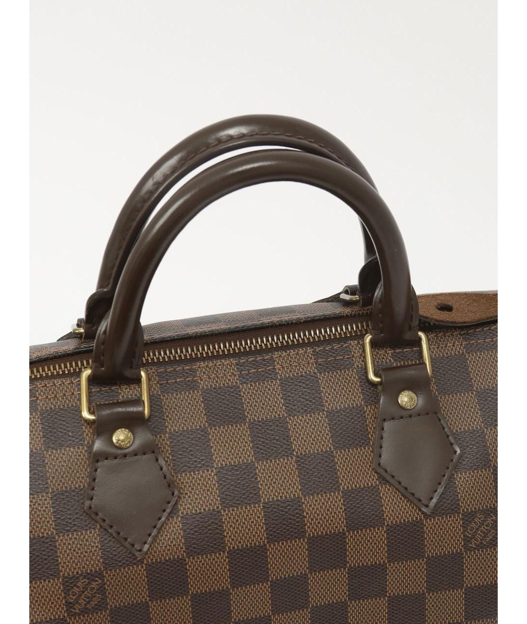 LOUIS VUITTON Коричневая кожаная сумка тоут, фото 3