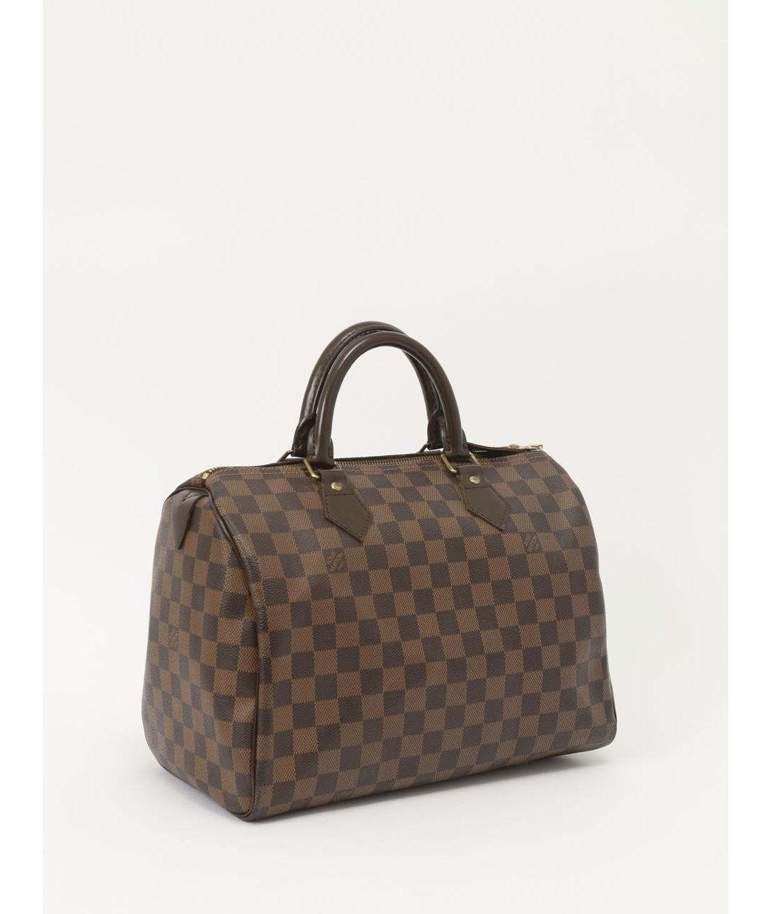 LOUIS VUITTON Коричневая кожаная сумка тоут, фото 7