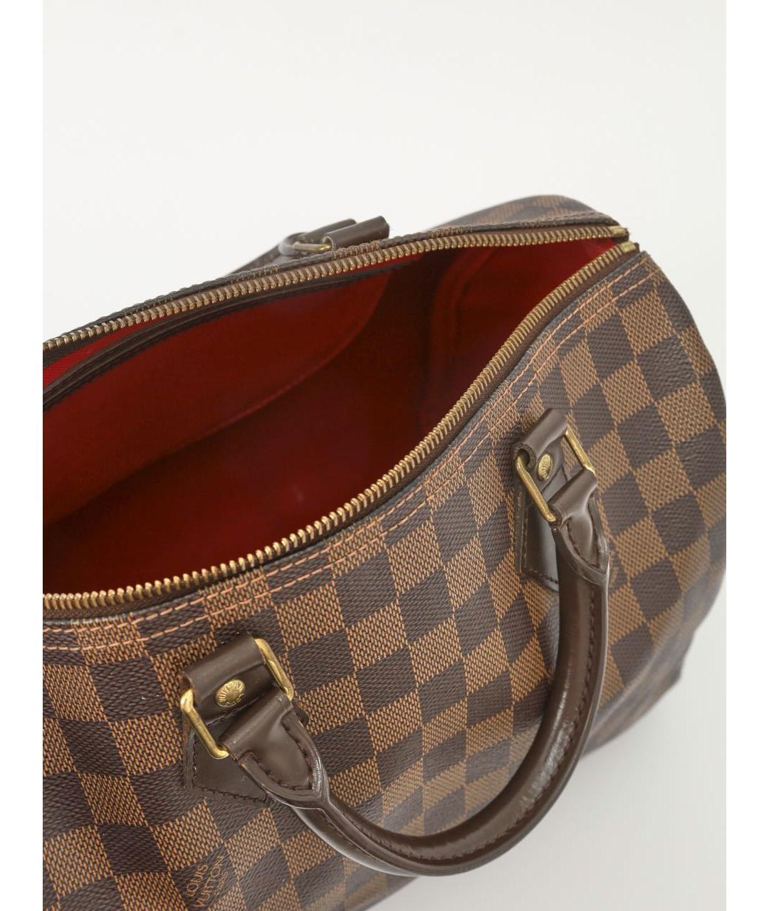 LOUIS VUITTON Коричневая кожаная сумка тоут, фото 8