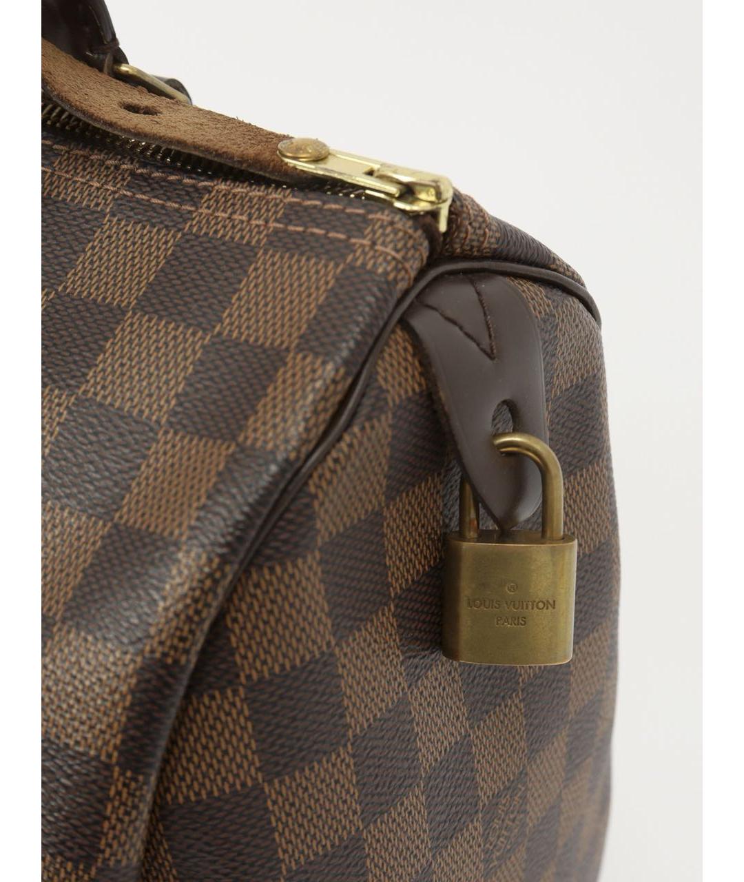 LOUIS VUITTON Коричневая кожаная сумка тоут, фото 4