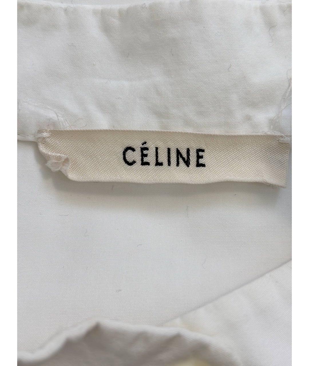 CELINE Белая хлопковая рубашка, фото 4