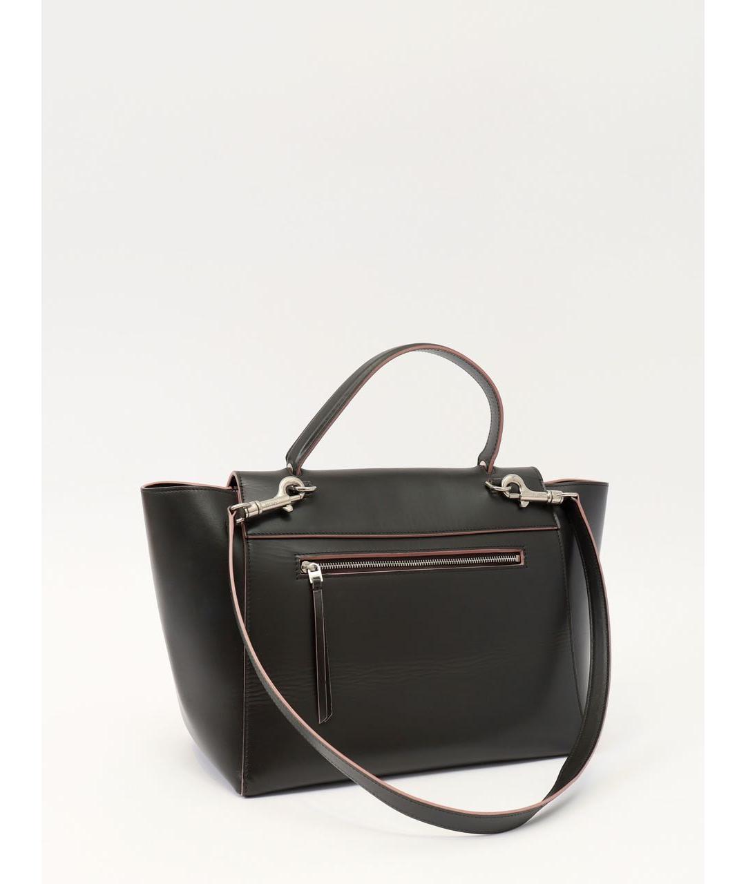 CELINE Черная кожаная сумка тоут, фото 3