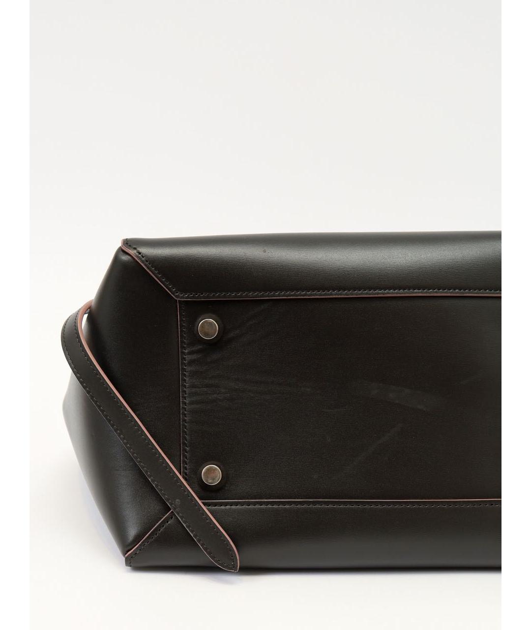 CELINE Черная кожаная сумка тоут, фото 8