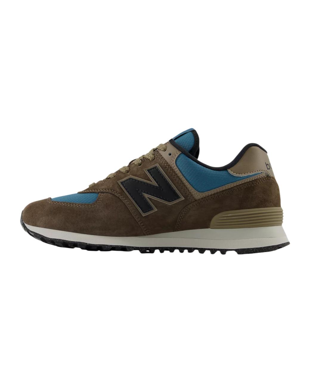 NEW BALANCE Коричневые замшевые низкие кроссовки / кеды, фото 3