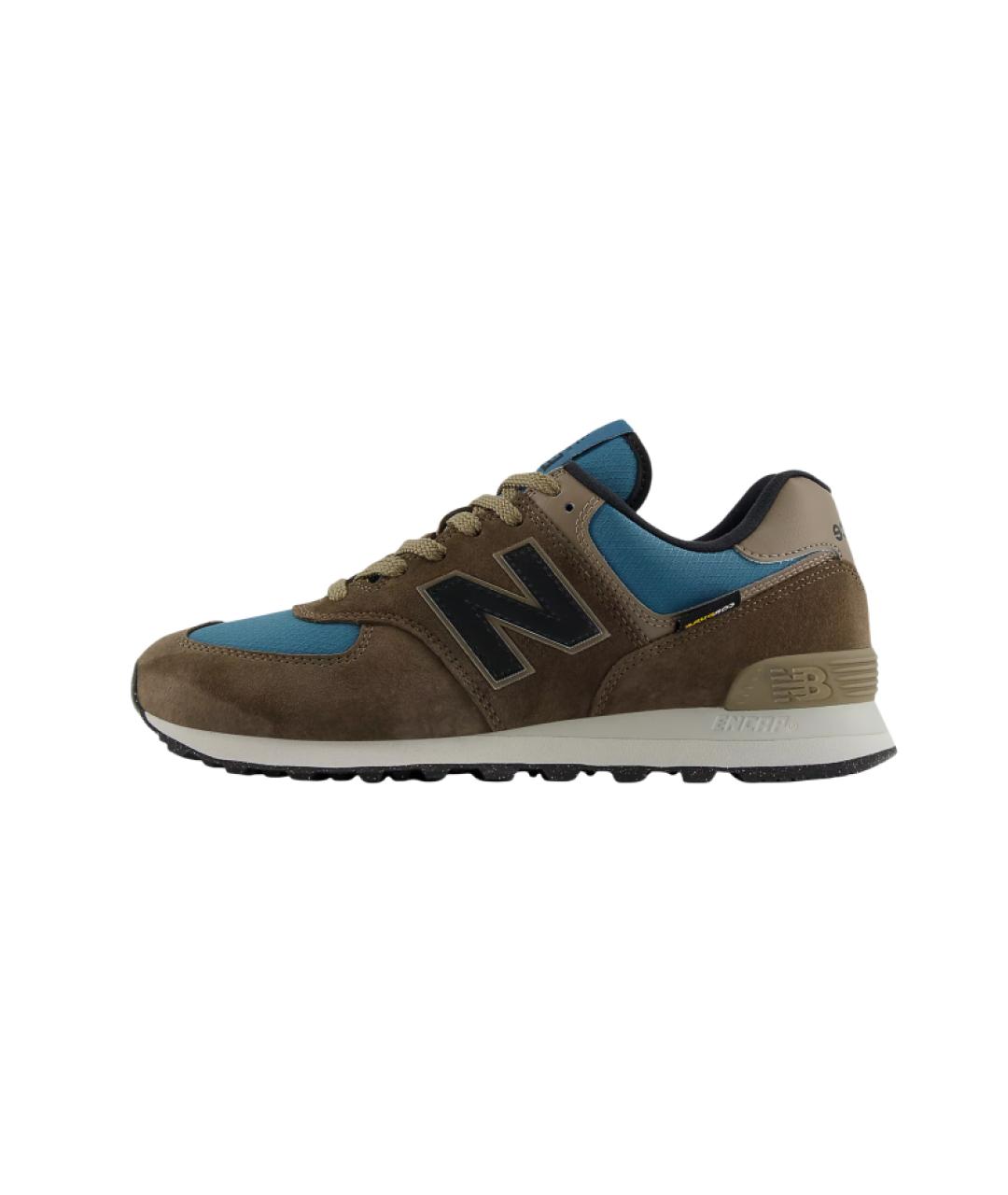 NEW BALANCE Коричневые замшевые низкие кроссовки / кеды, фото 2