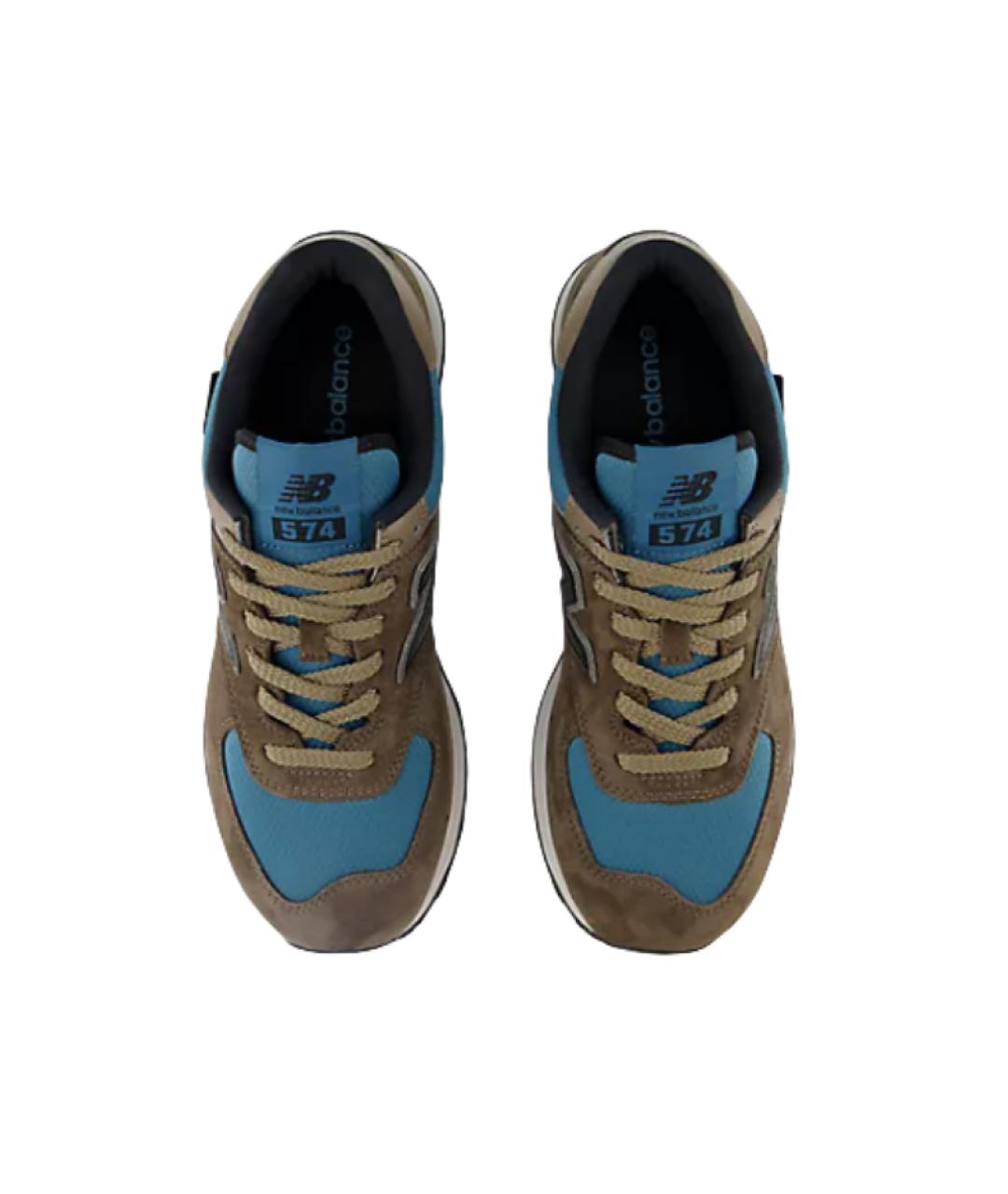 NEW BALANCE Коричневые замшевые низкие кроссовки / кеды, фото 4