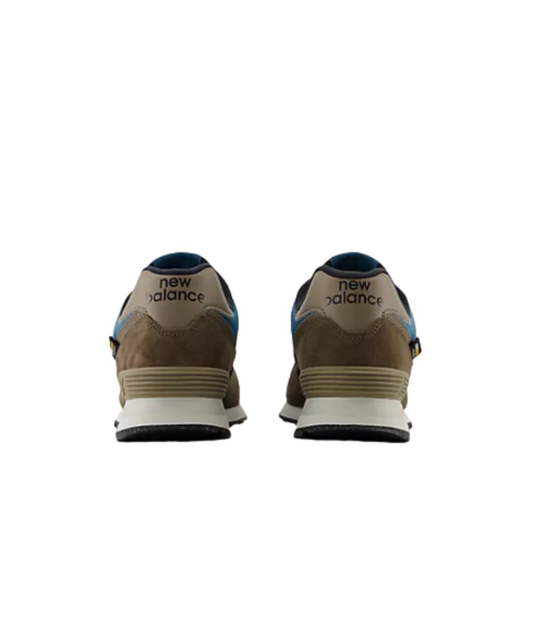 NEW BALANCE Коричневые замшевые низкие кроссовки / кеды, фото 5