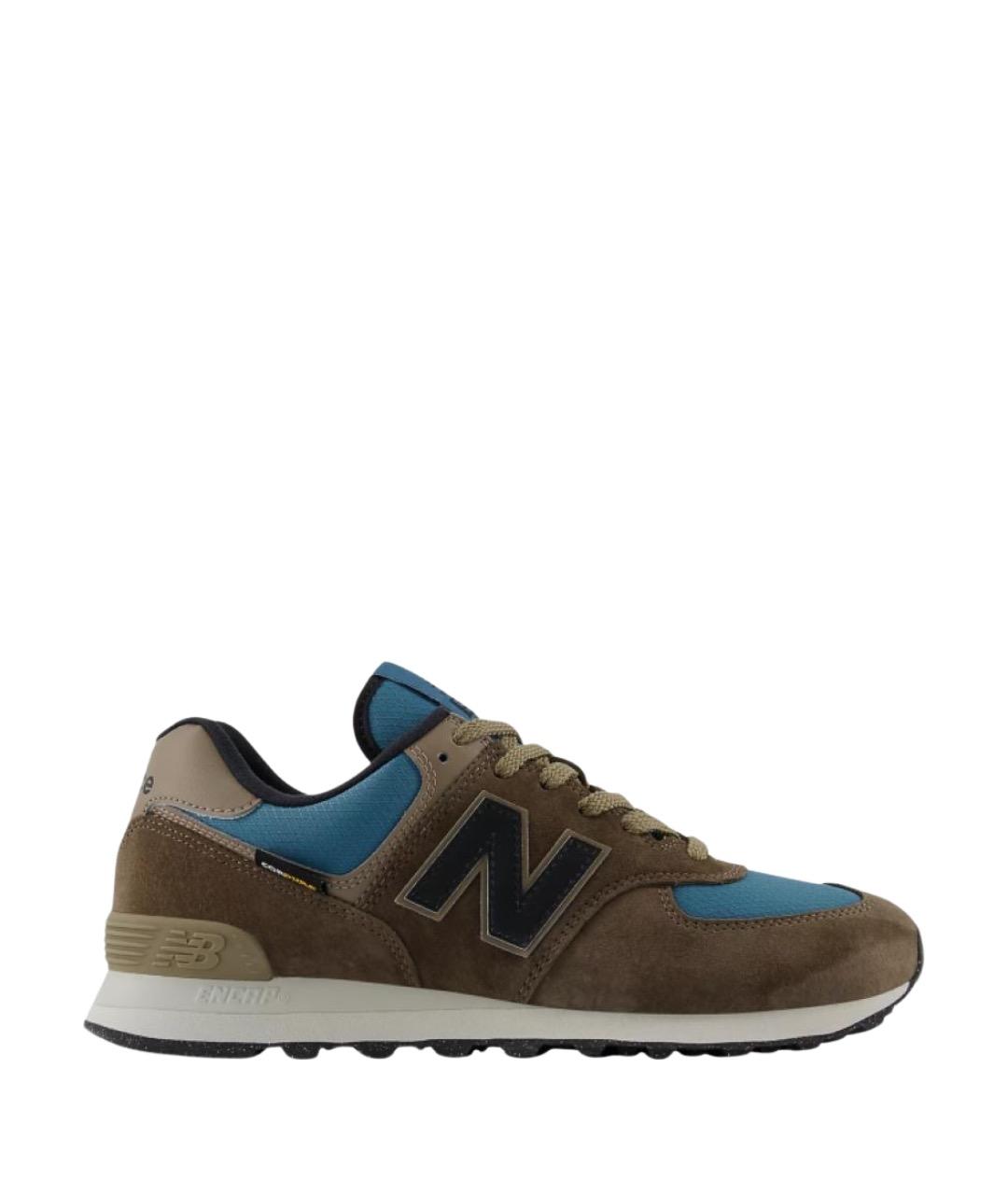 NEW BALANCE Коричневые замшевые низкие кроссовки / кеды, фото 1
