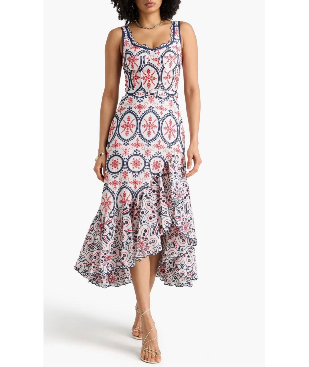 CHARO RUIZ Белый хлопковый сарафан, фото 2