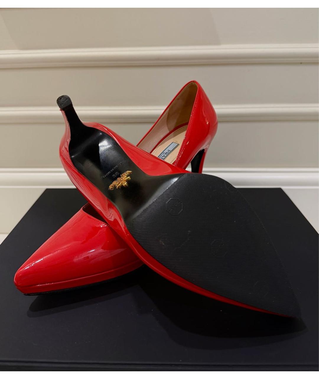 PRADA Красные туфли из лакированной кожи, фото 6