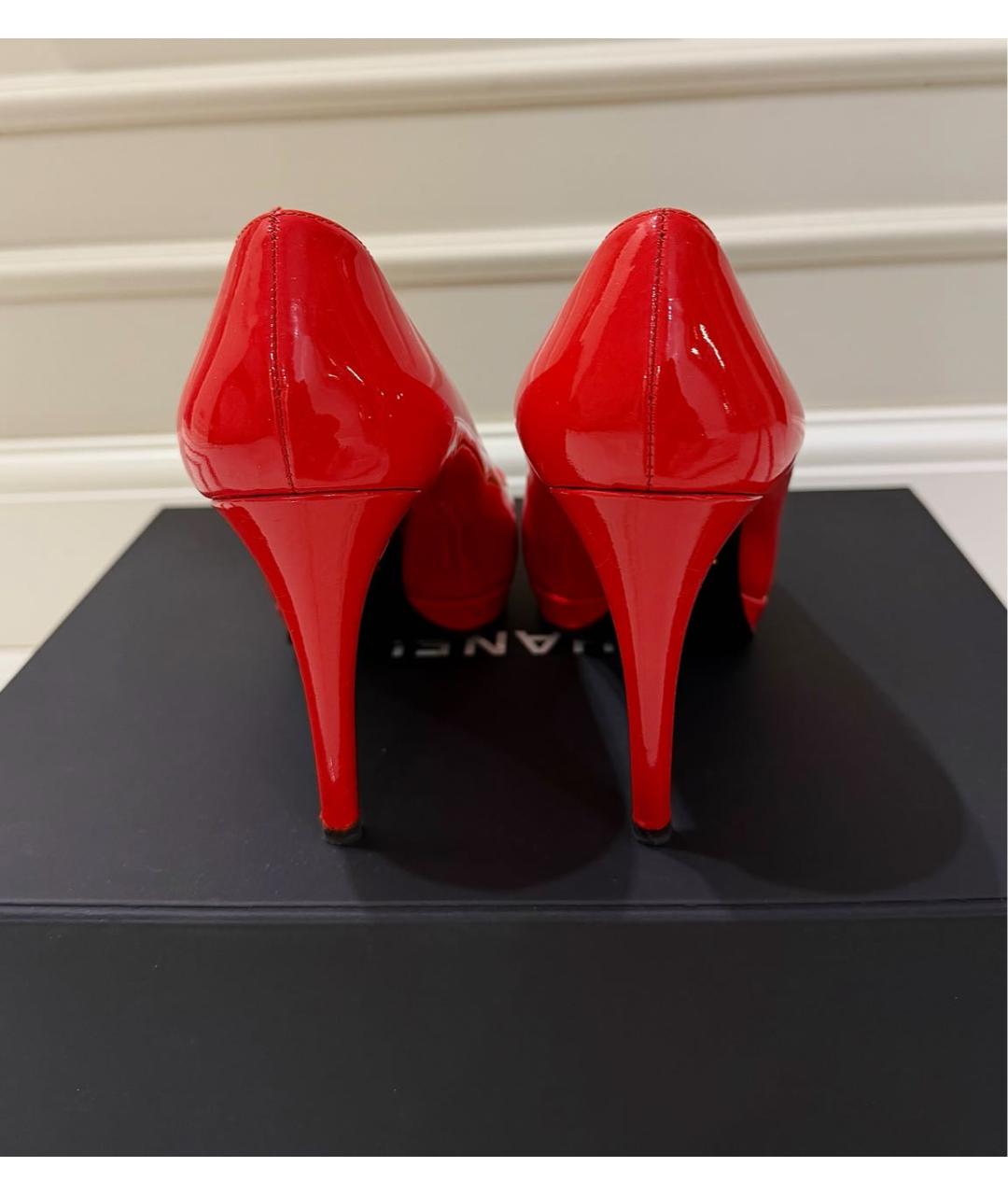 PRADA Красные туфли из лакированной кожи, фото 4