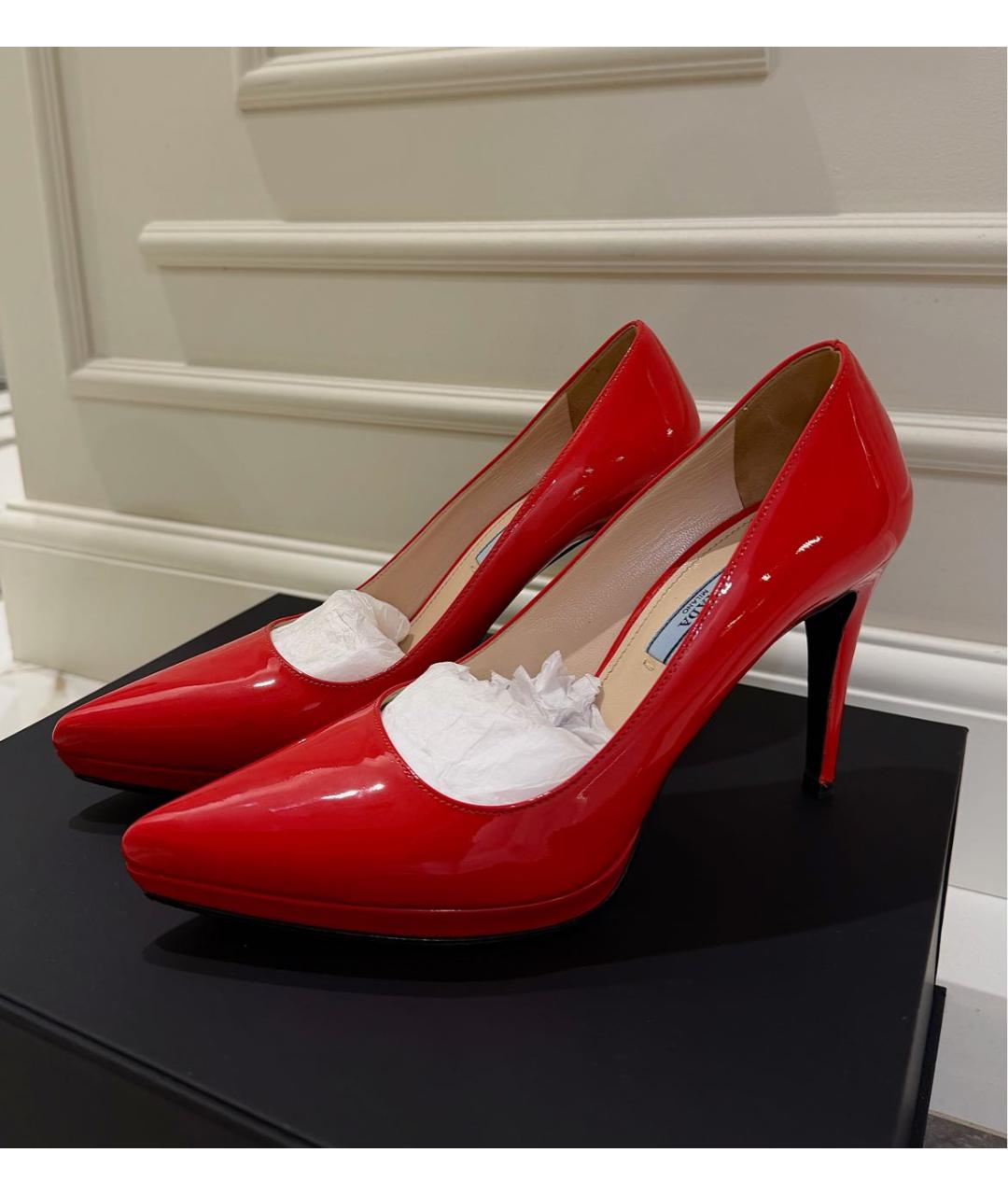 PRADA Красные туфли из лакированной кожи, фото 5