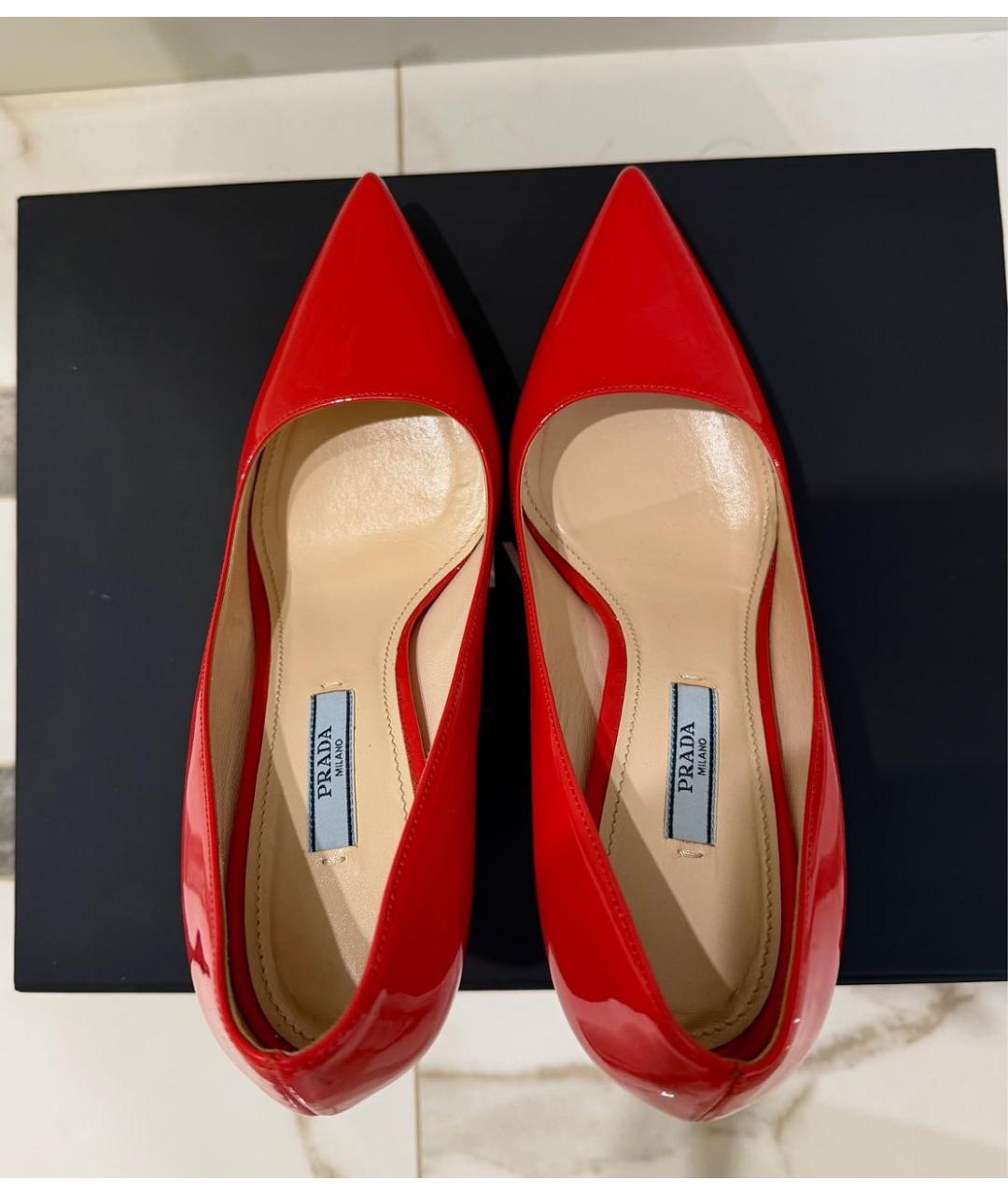 PRADA Красные туфли из лакированной кожи, фото 3