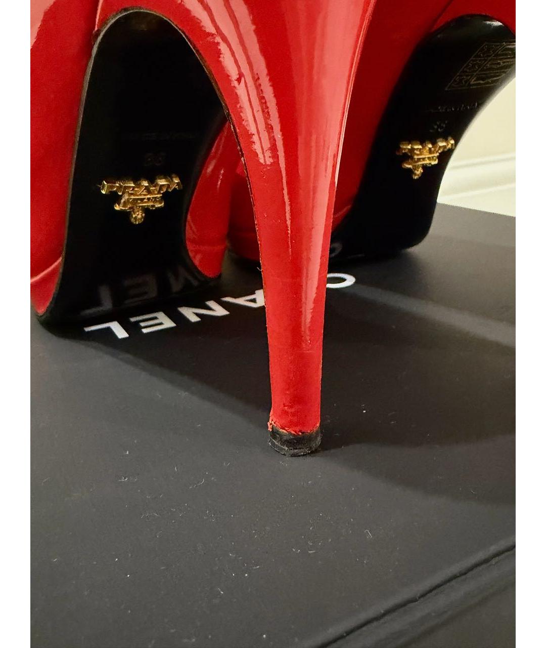 PRADA Красные туфли из лакированной кожи, фото 8