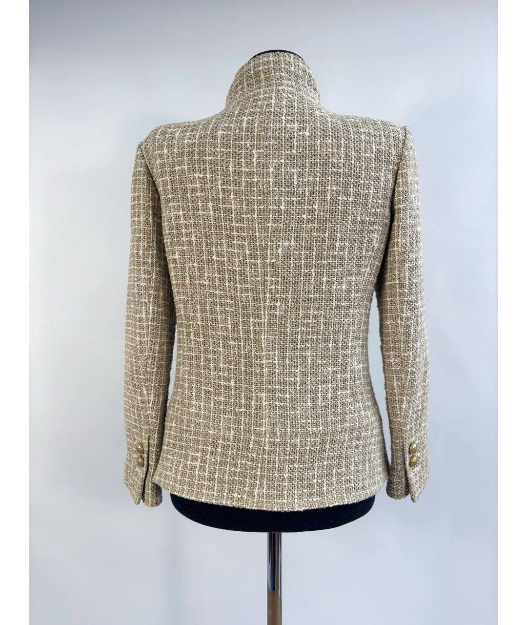 CHANEL Золотой хлопковый жакет/пиджак, фото 2