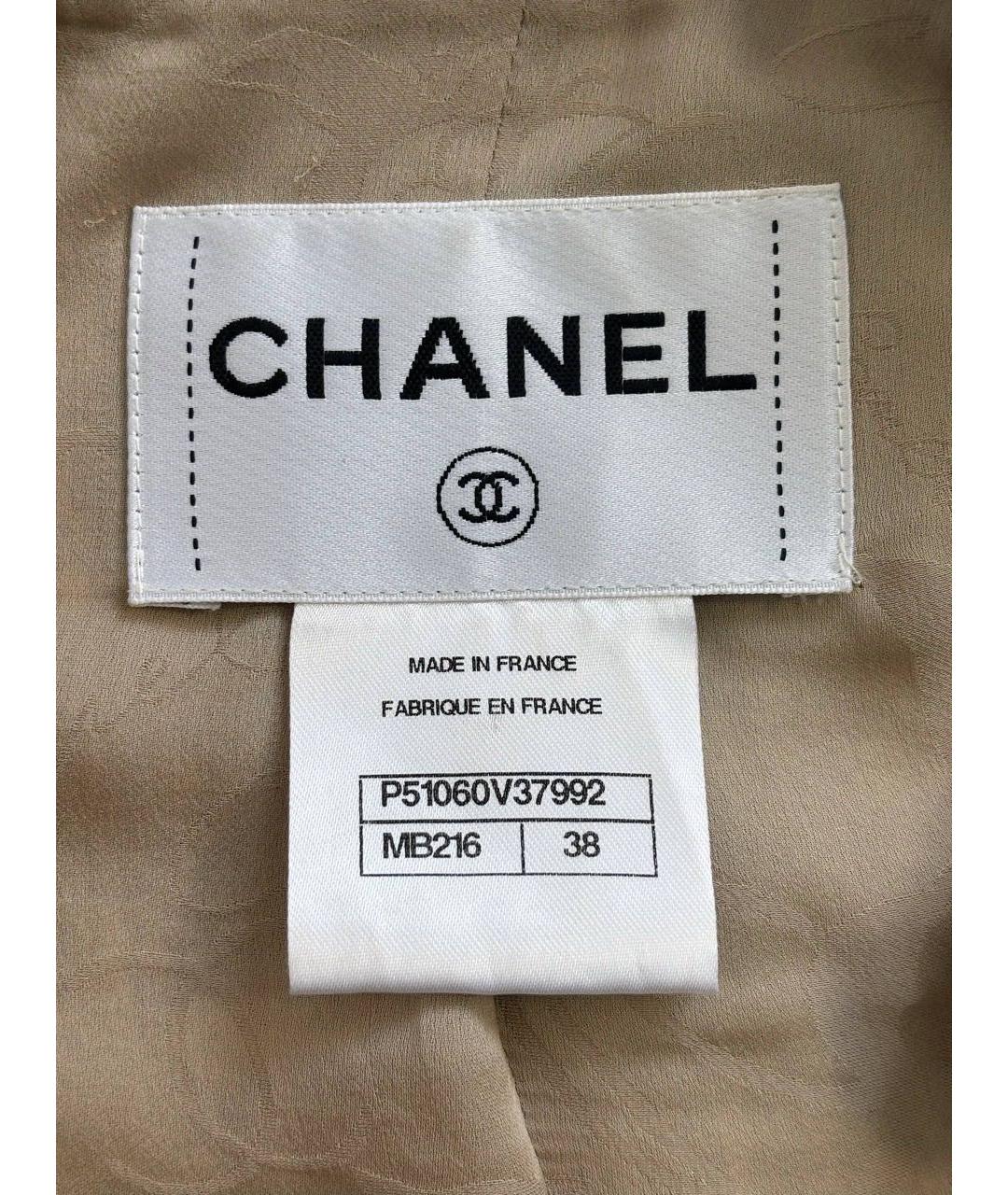 CHANEL Золотой хлопковый жакет/пиджак, фото 3