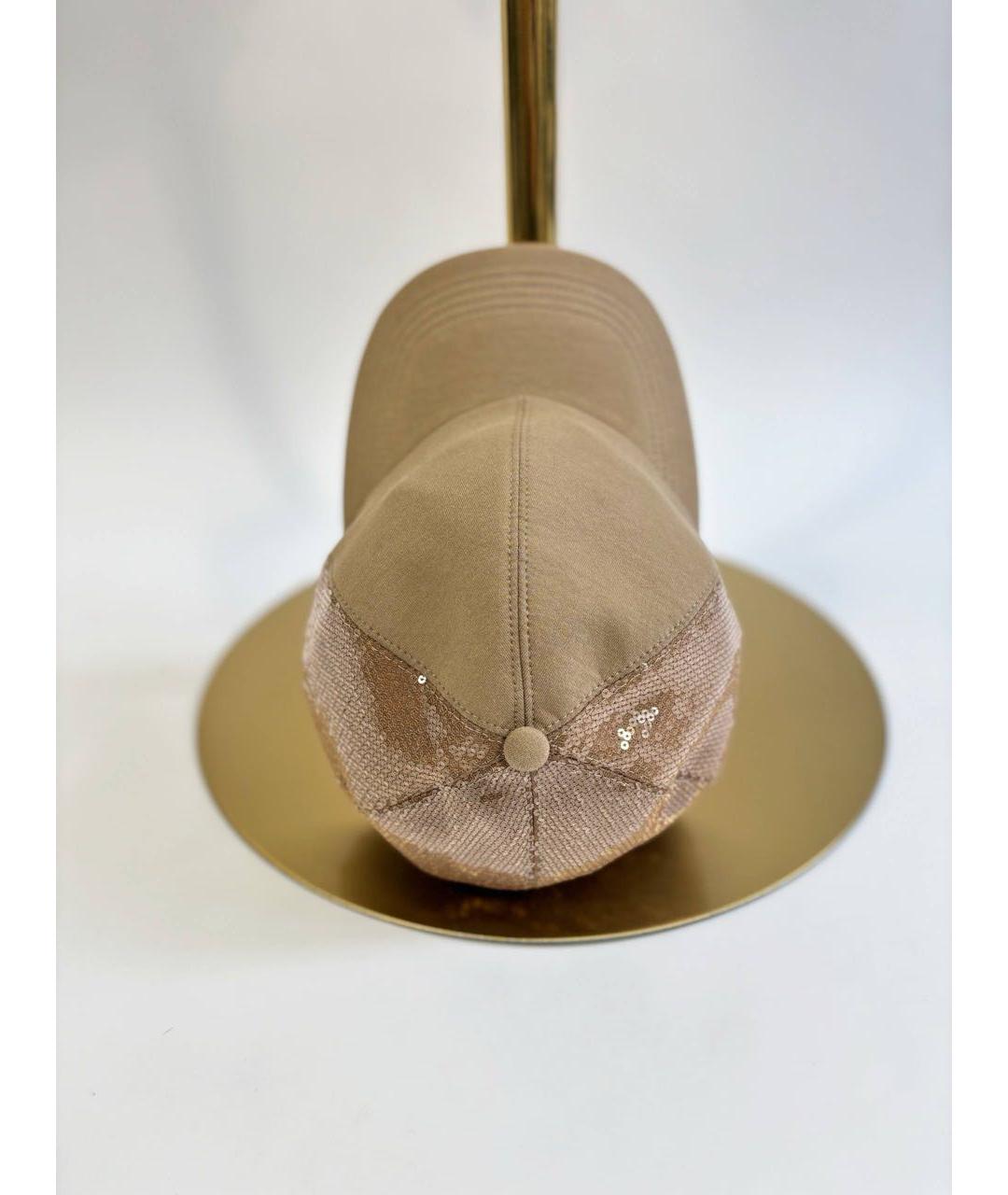 BRUNELLO CUCINELLI Бежевая хлопковая кепка, фото 6