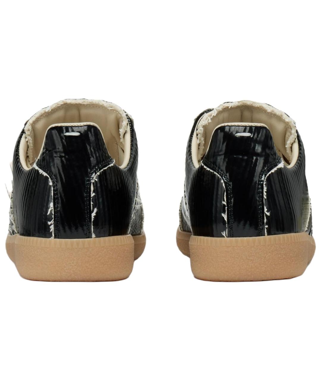 MAISON MARGIELA Черные кожаные кеды, фото 5