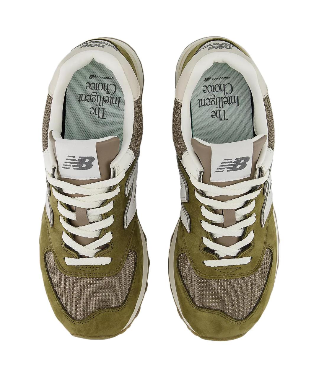 NEW BALANCE Зеленые замшевые кроссовки, фото 3