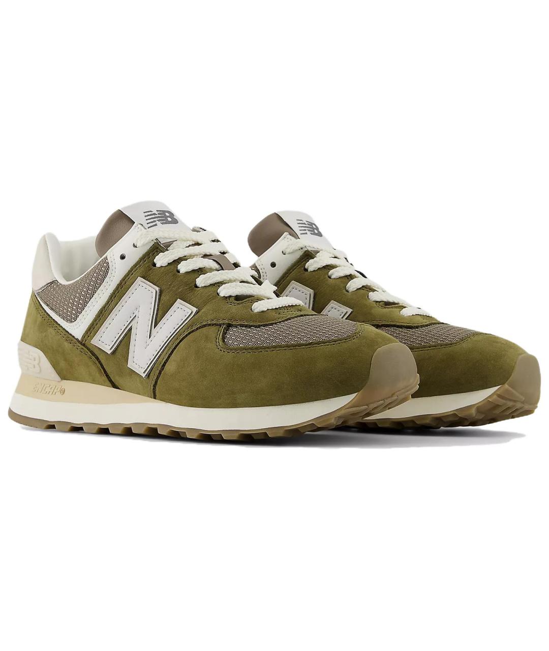 NEW BALANCE Зеленые замшевые кроссовки, фото 2
