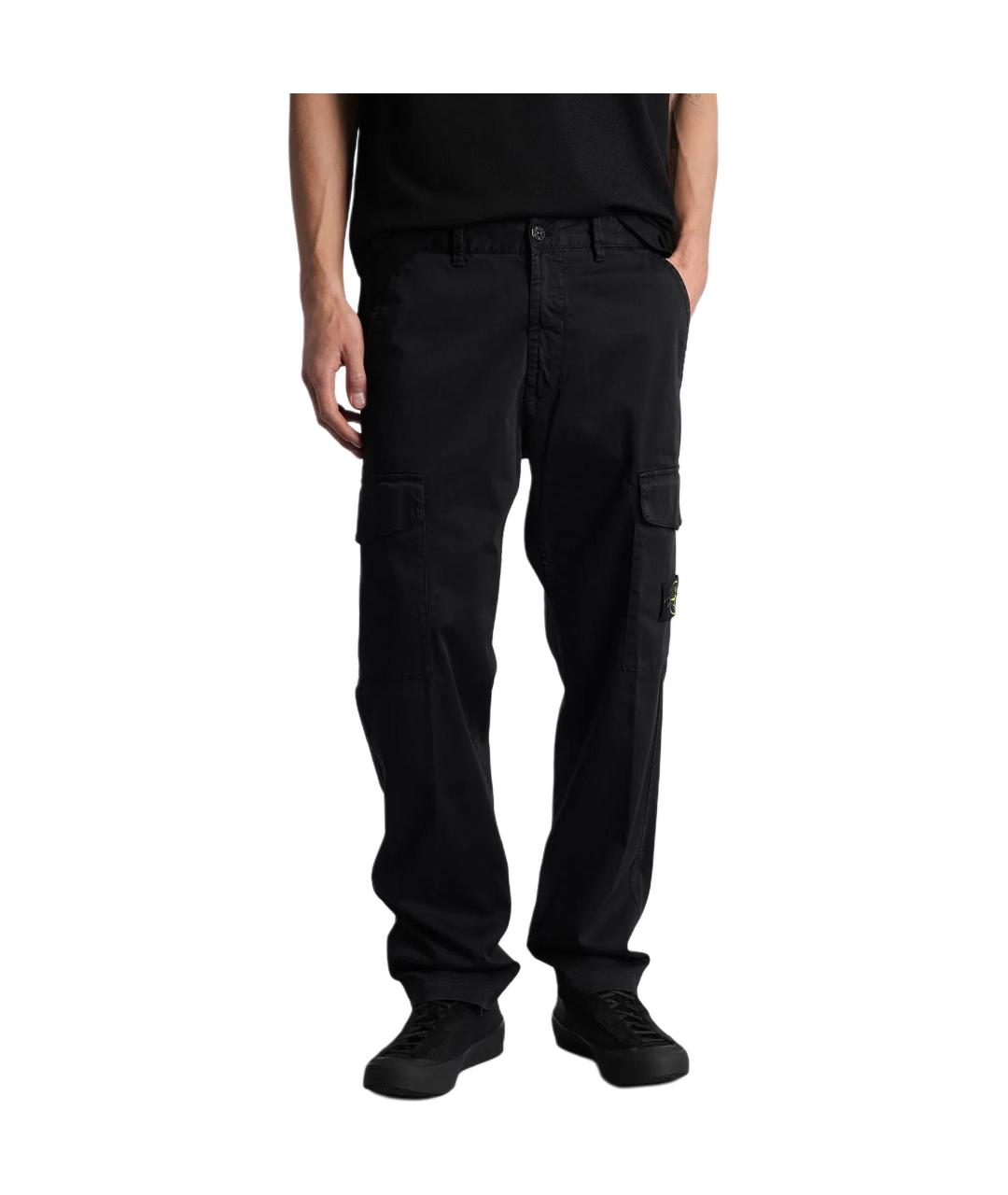 STONE ISLAND Черные прямые джинсы, фото 6