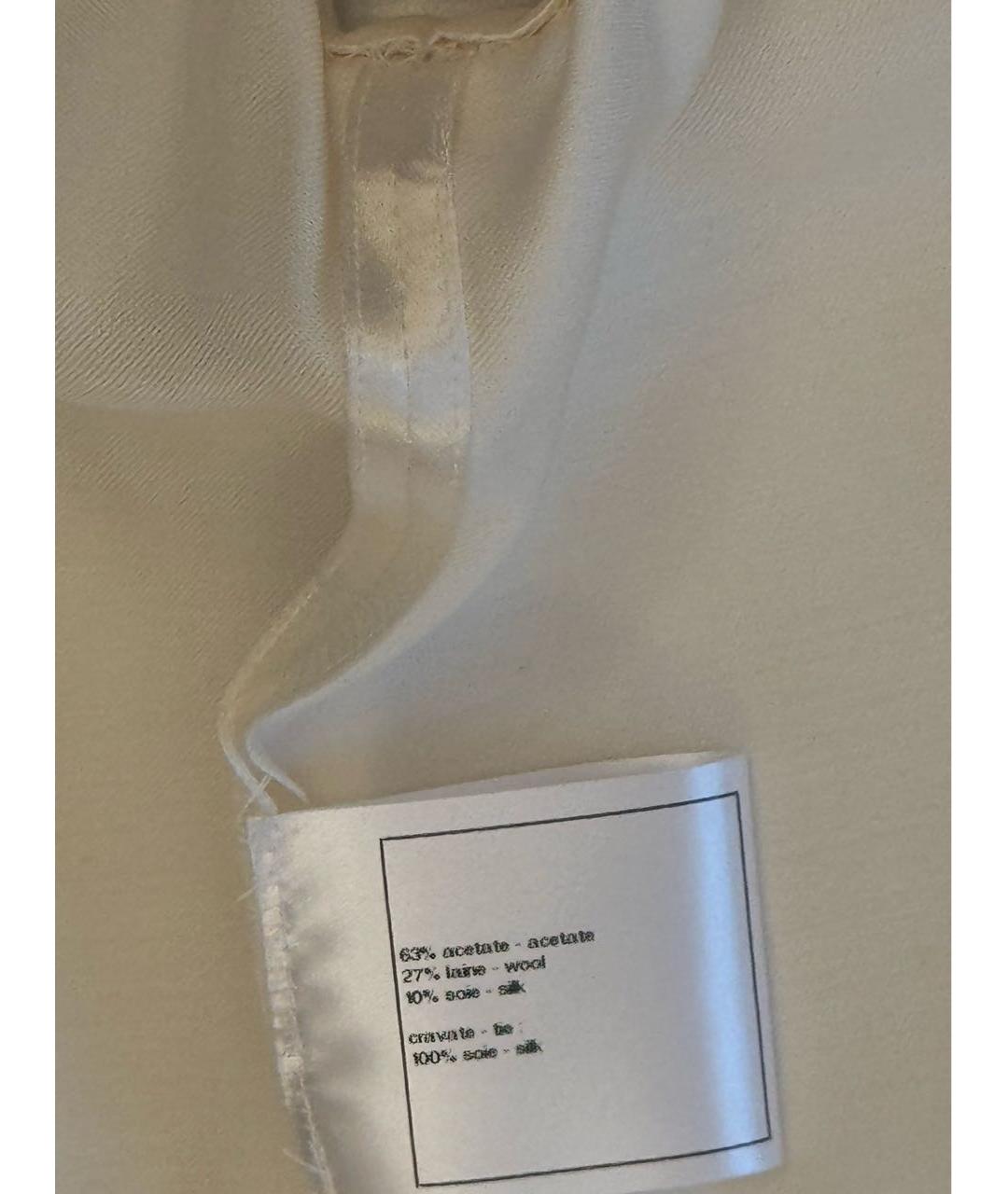 CHANEL Белая шелковая блузы, фото 6