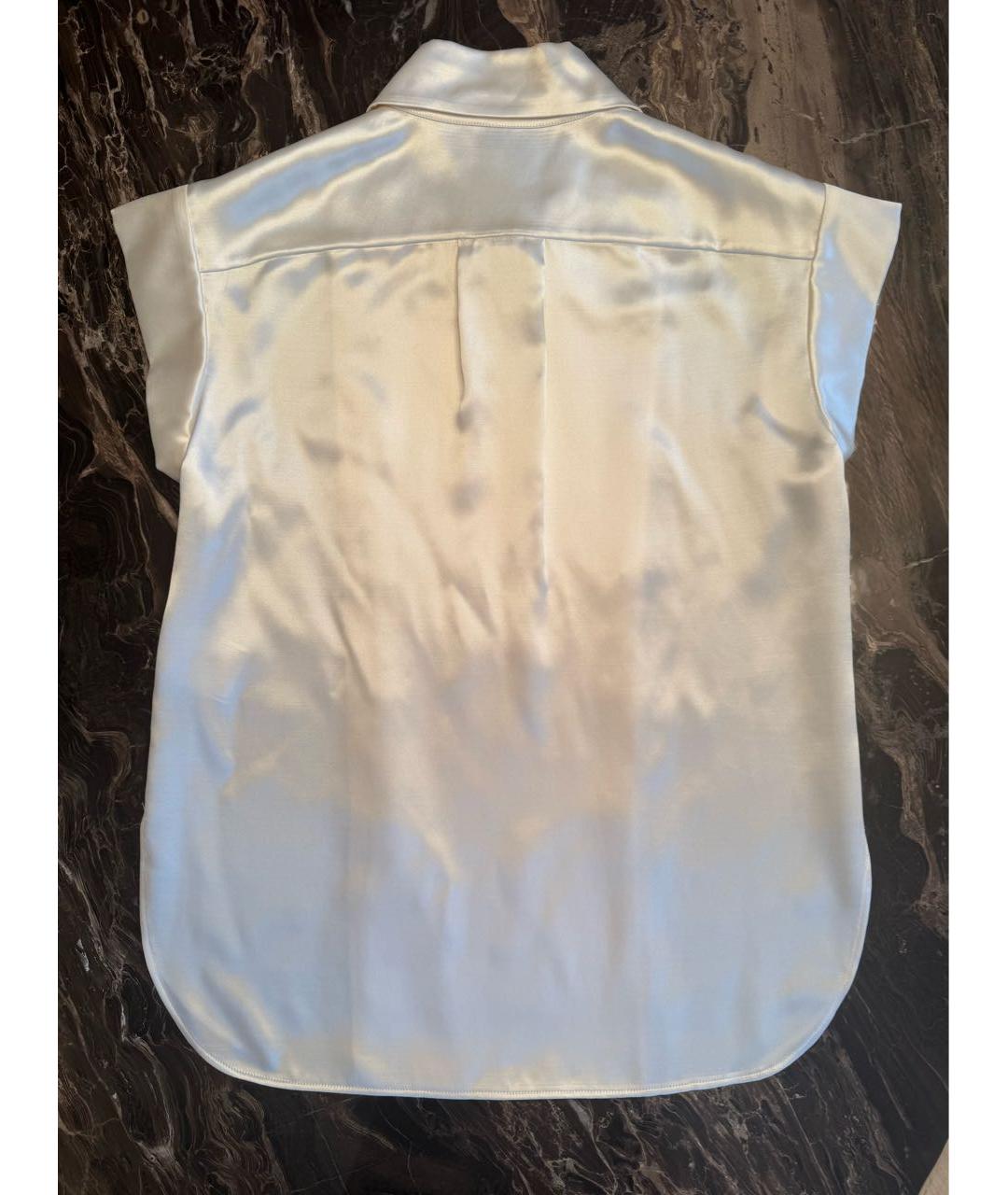 CHANEL Белая шелковая блузы, фото 2