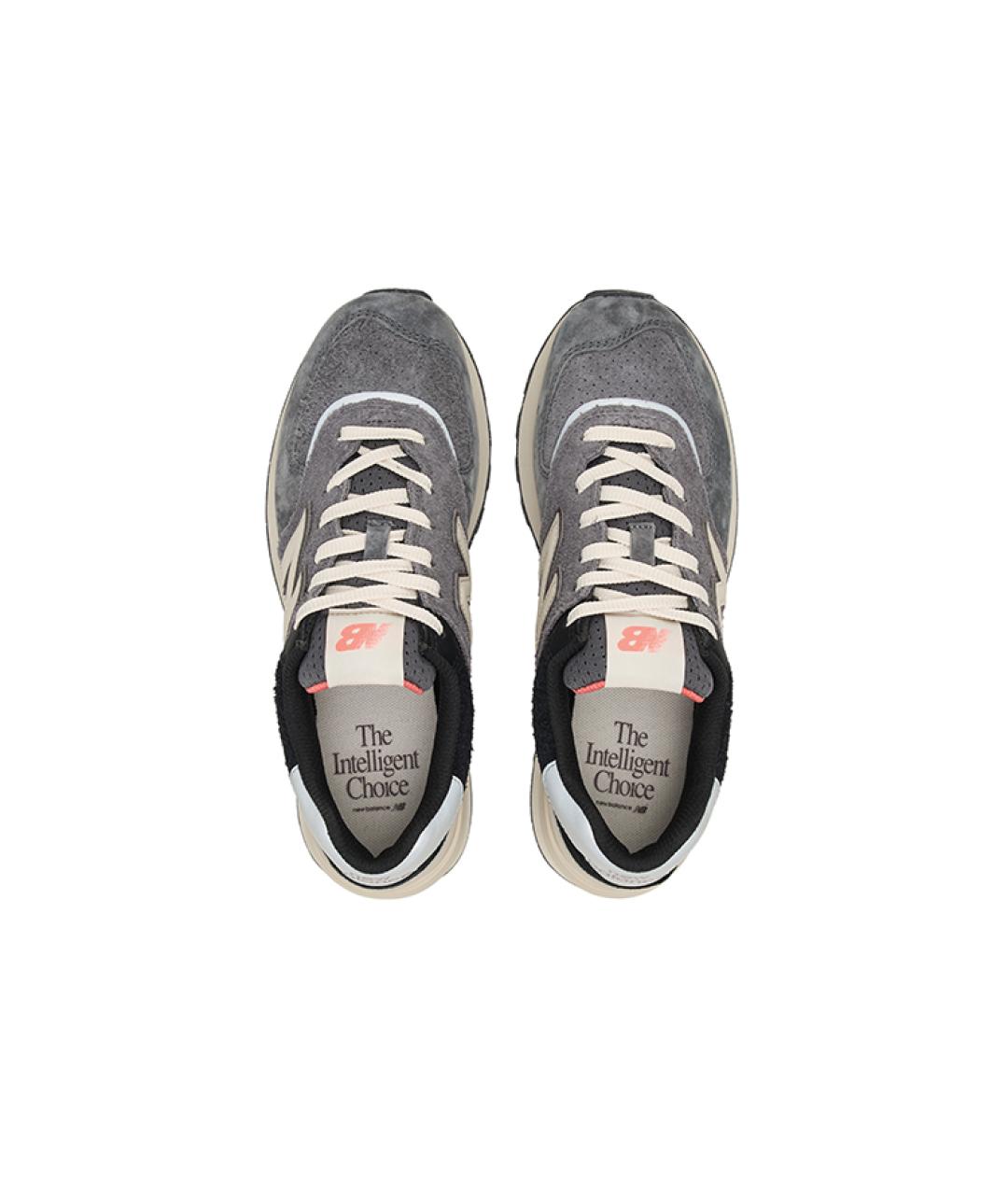 NEW BALANCE Серые замшевые кроссовки, фото 5