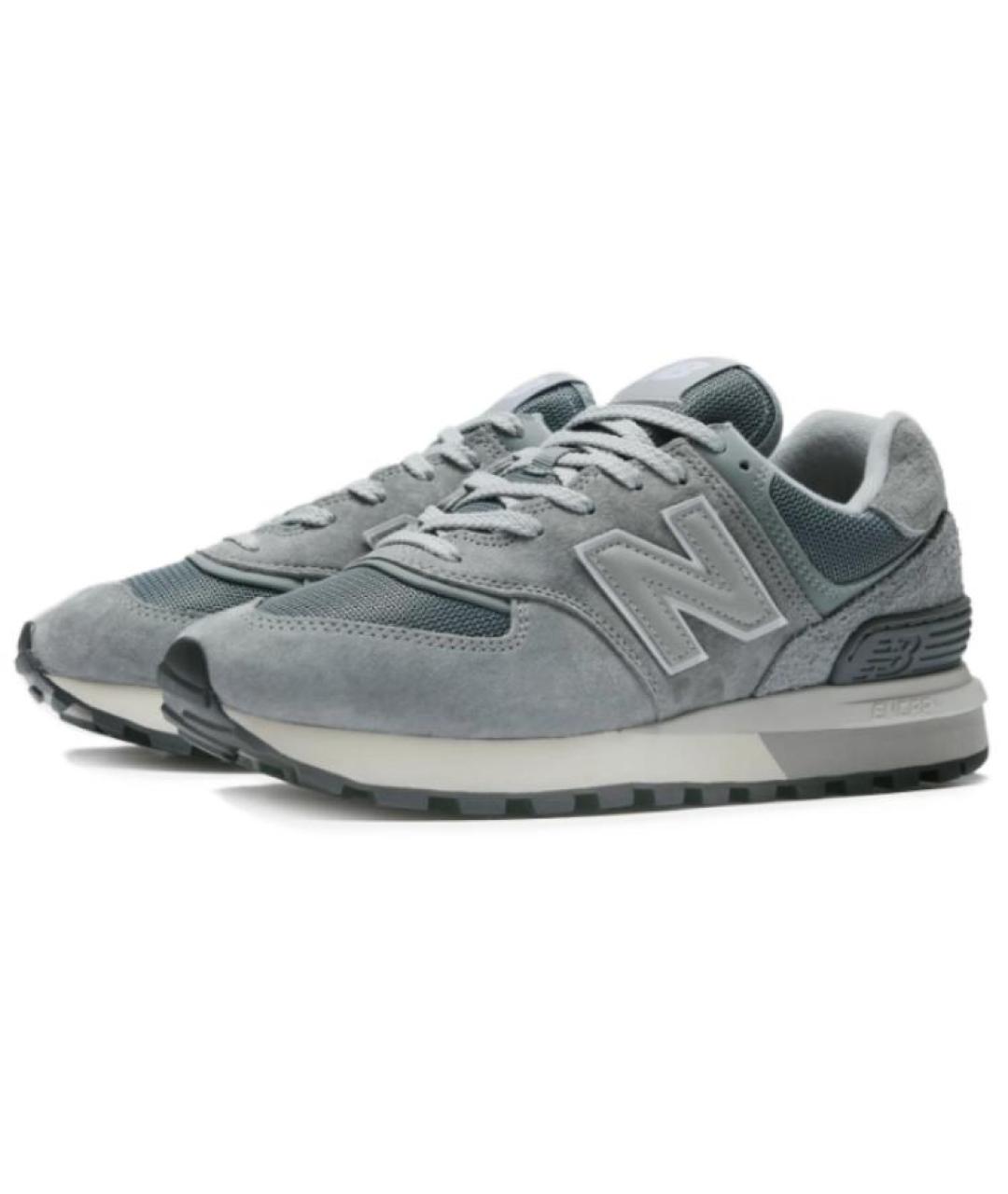 NEW BALANCE Серые замшевые кроссовки, фото 3