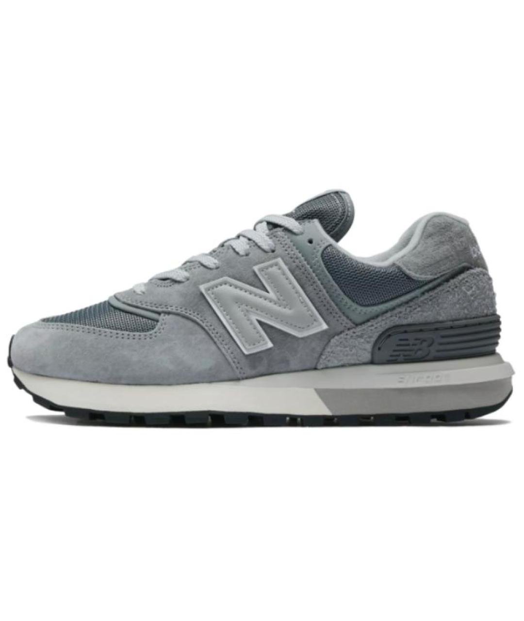NEW BALANCE Серые замшевые кроссовки, фото 2