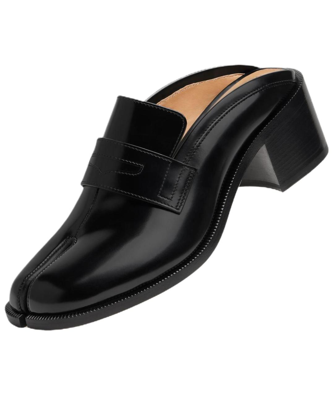 MAISON MARGIELA Черные кожаные мюли, фото 3