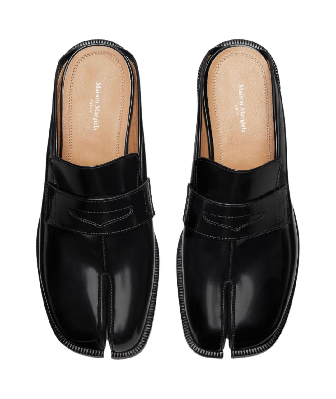 MAISON MARGIELA Черные кожаные мюли, фото 4