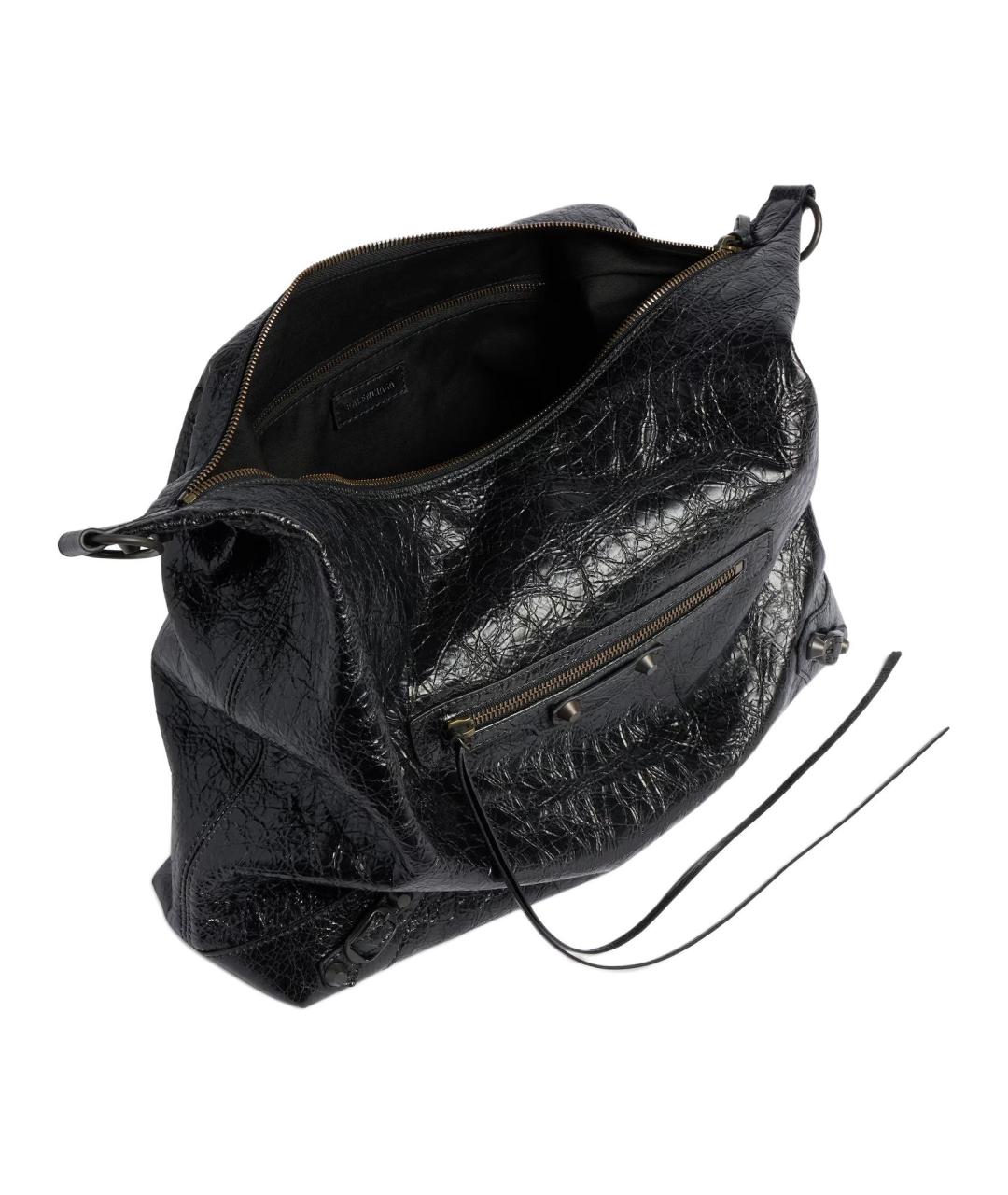 BALENCIAGA Черная кожаная сумка через плечо, фото 5