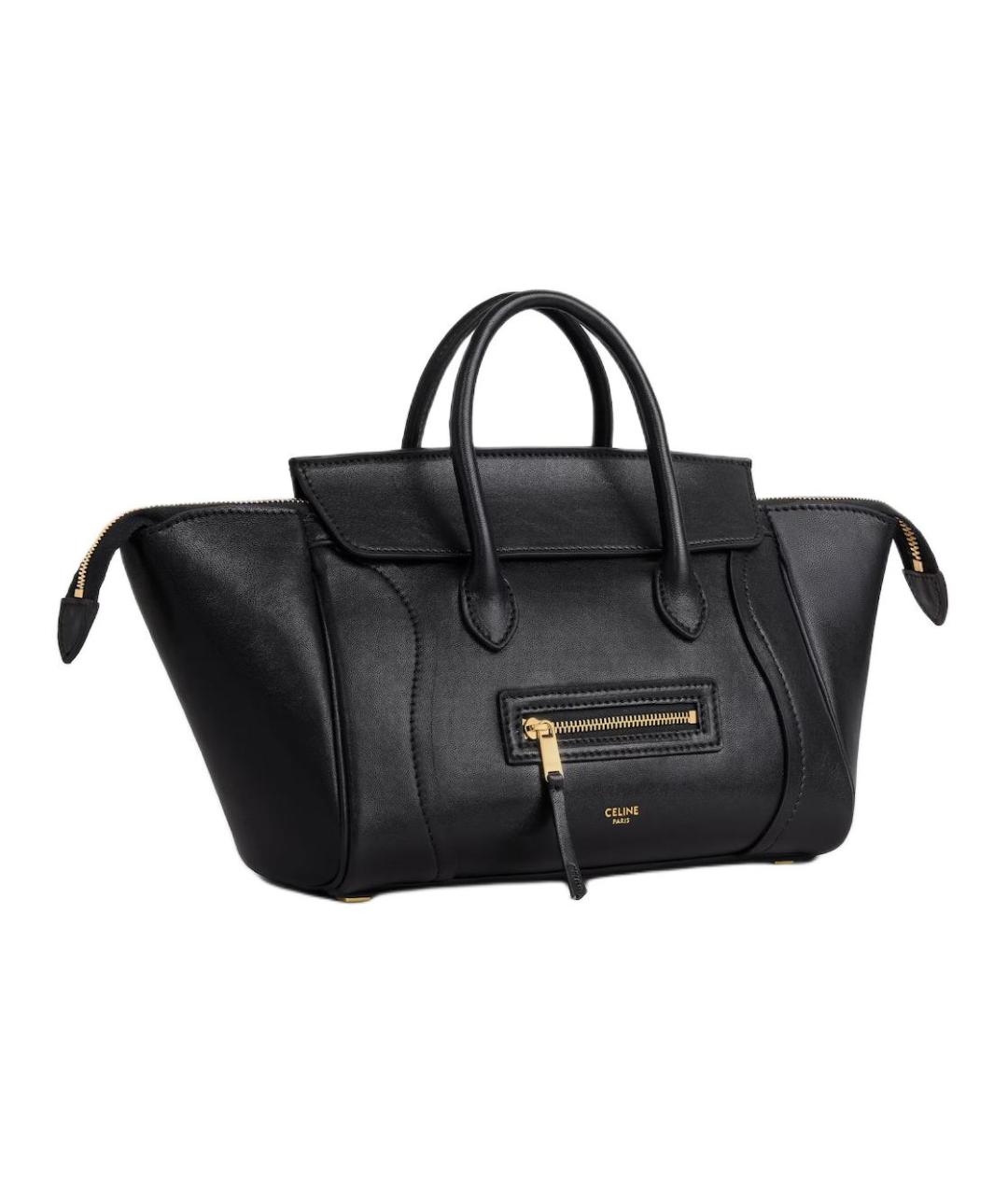 CELINE Черная кожаная сумка через плечо, фото 3