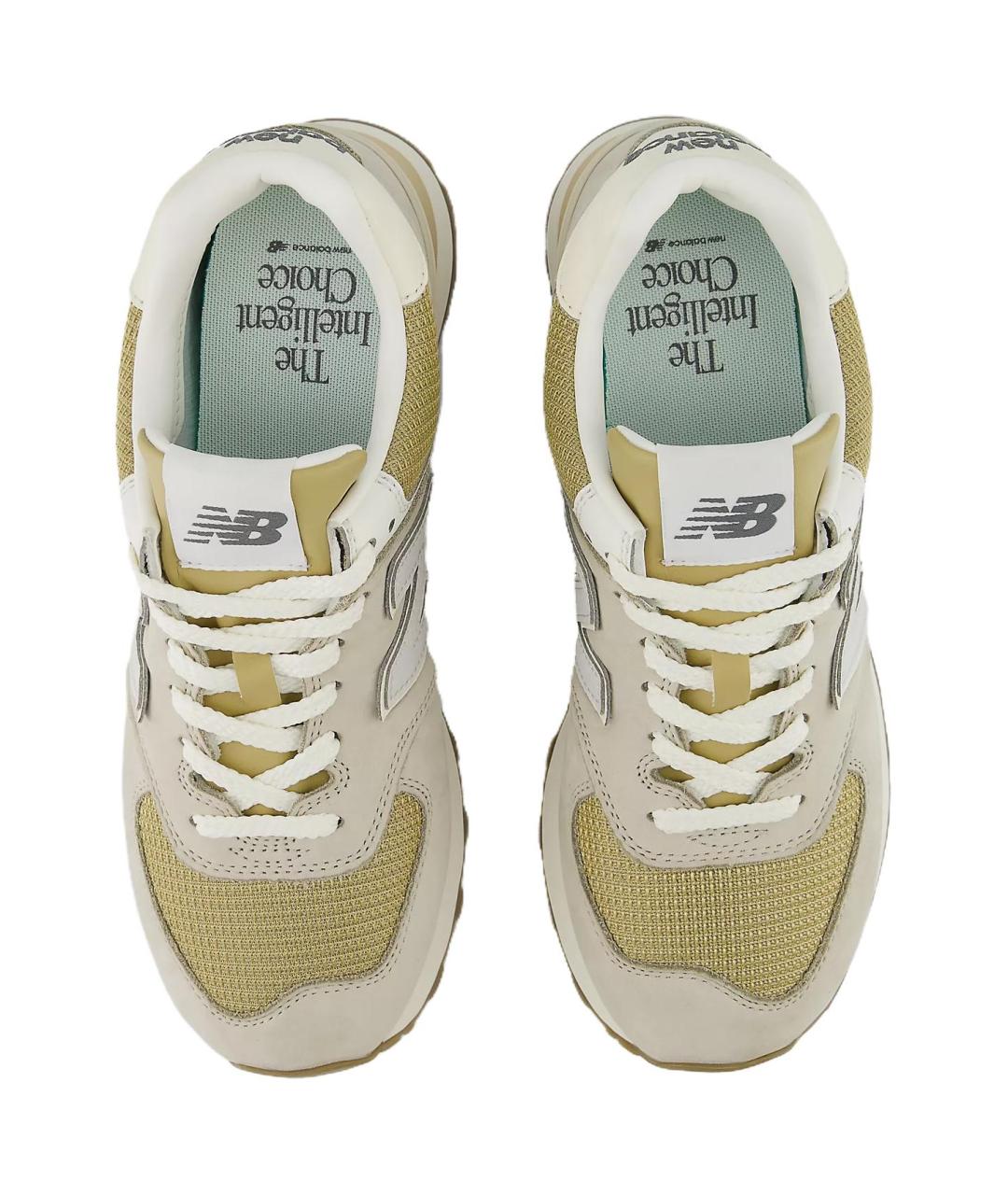 NEW BALANCE Бежевые замшевые кроссовки, фото 4