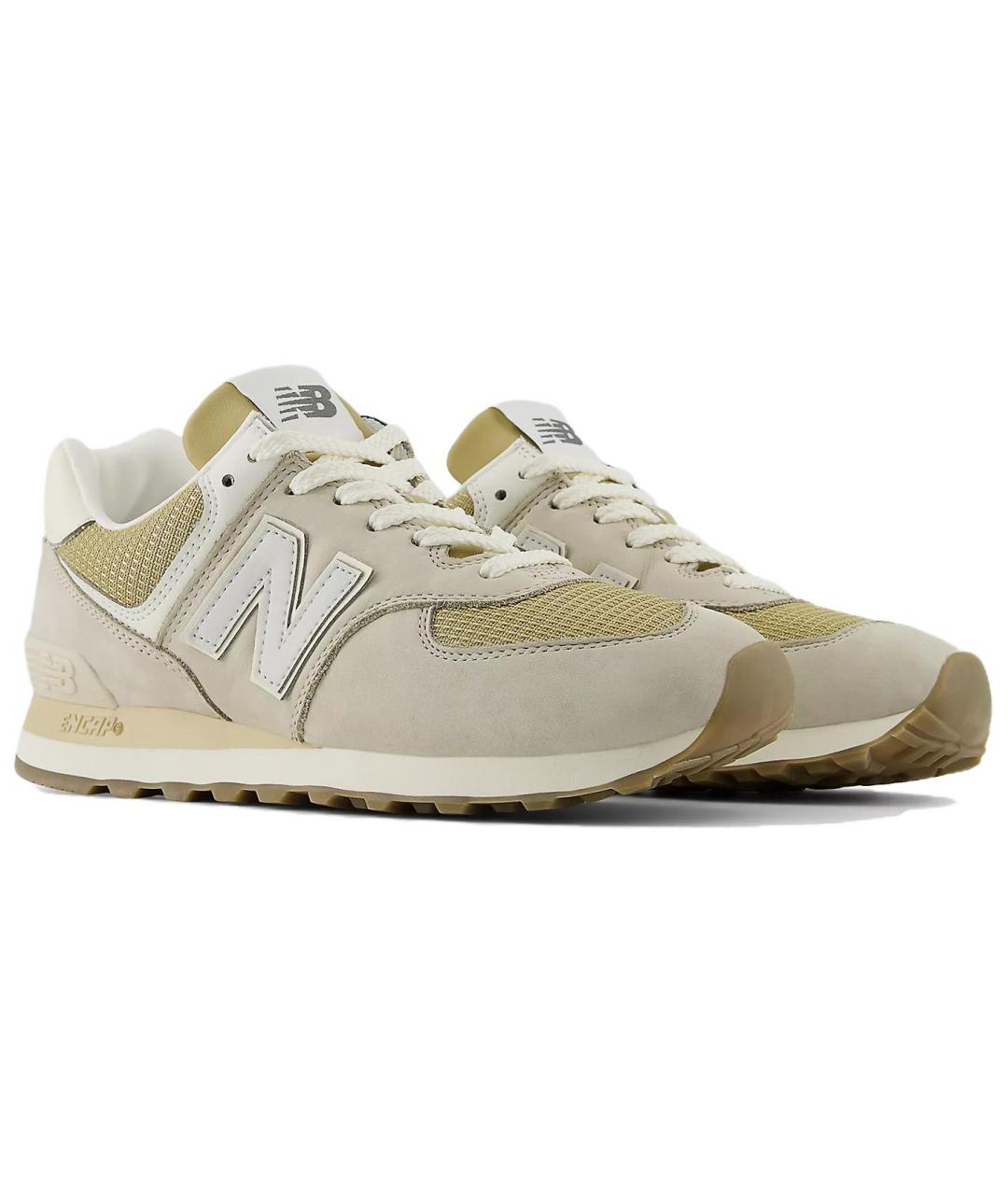 NEW BALANCE Бежевые замшевые кроссовки, фото 3