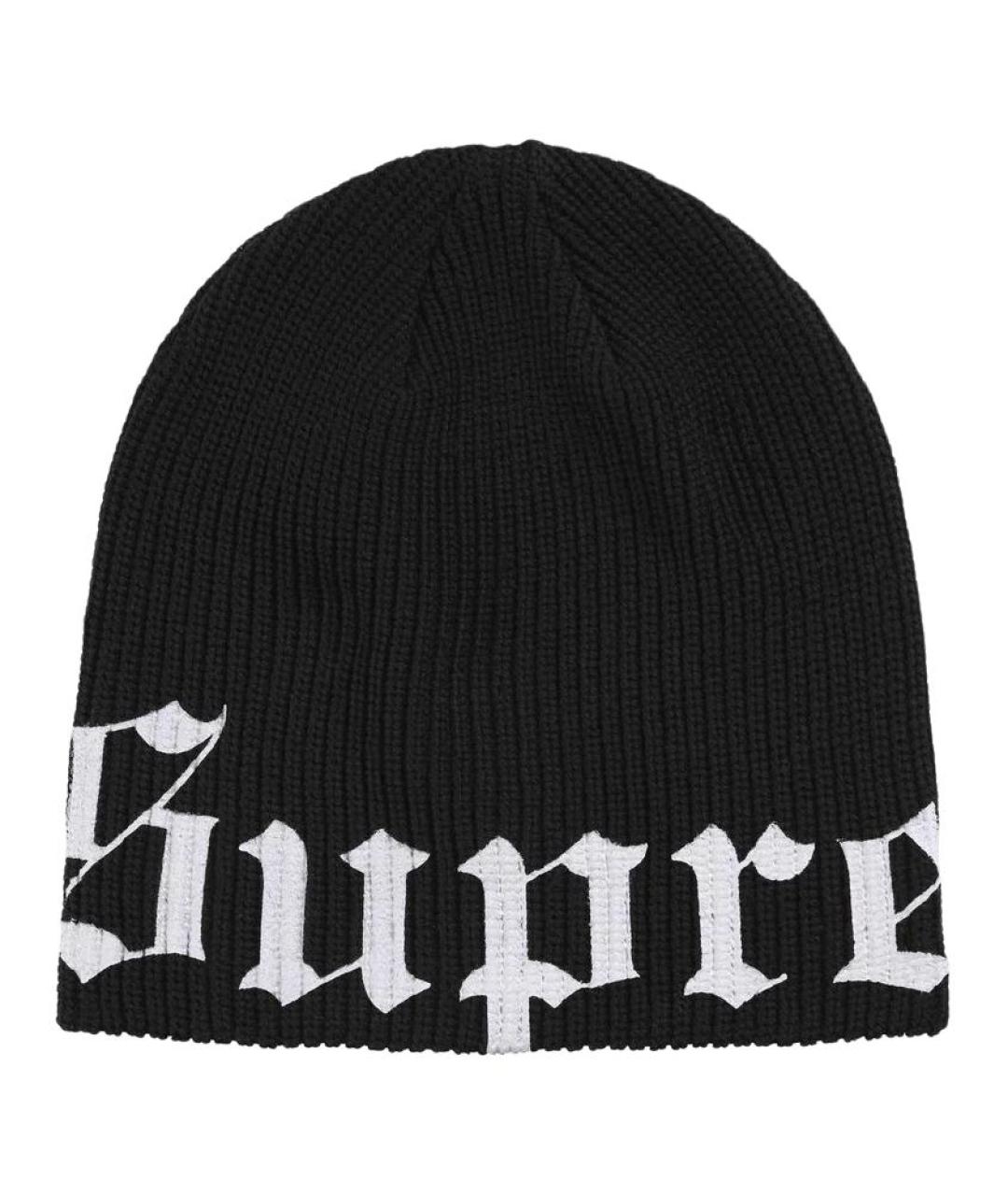 SUPREME Черная шапка, фото 1