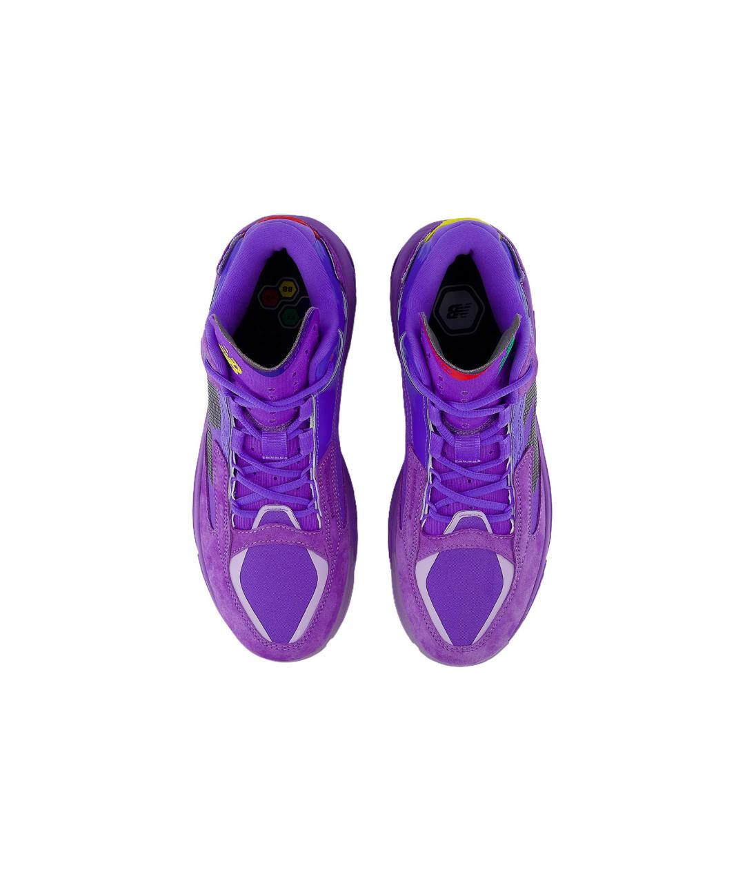 NEW BALANCE Фиолетовые замшевые высокие кроссовки / кеды, фото 3