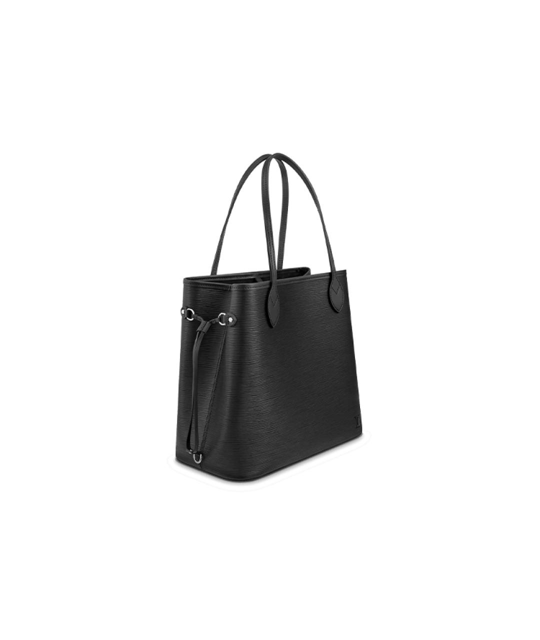 LOUIS VUITTON Черная кожаная сумка тоут, фото 3