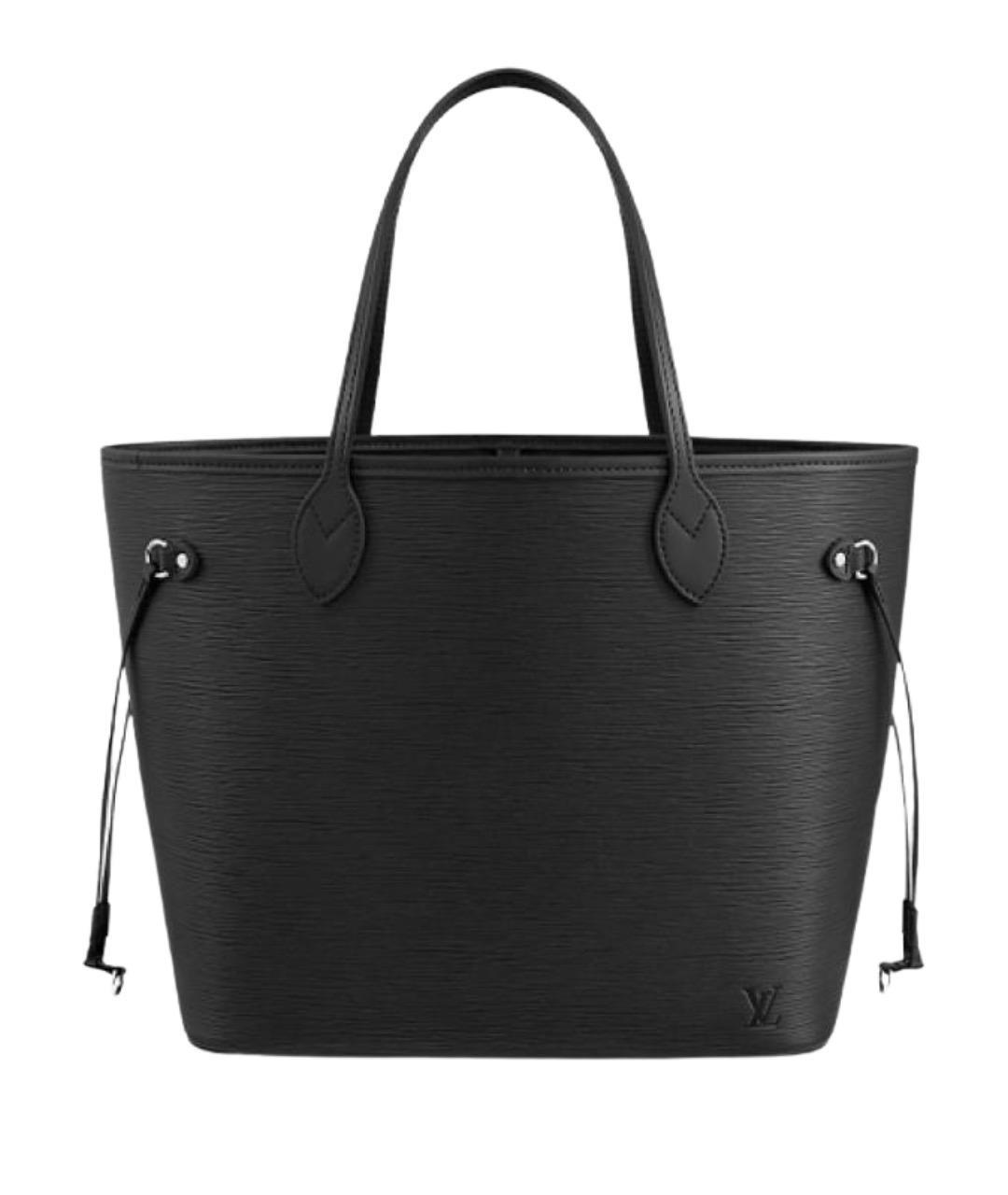 LOUIS VUITTON Черная кожаная сумка тоут, фото 1