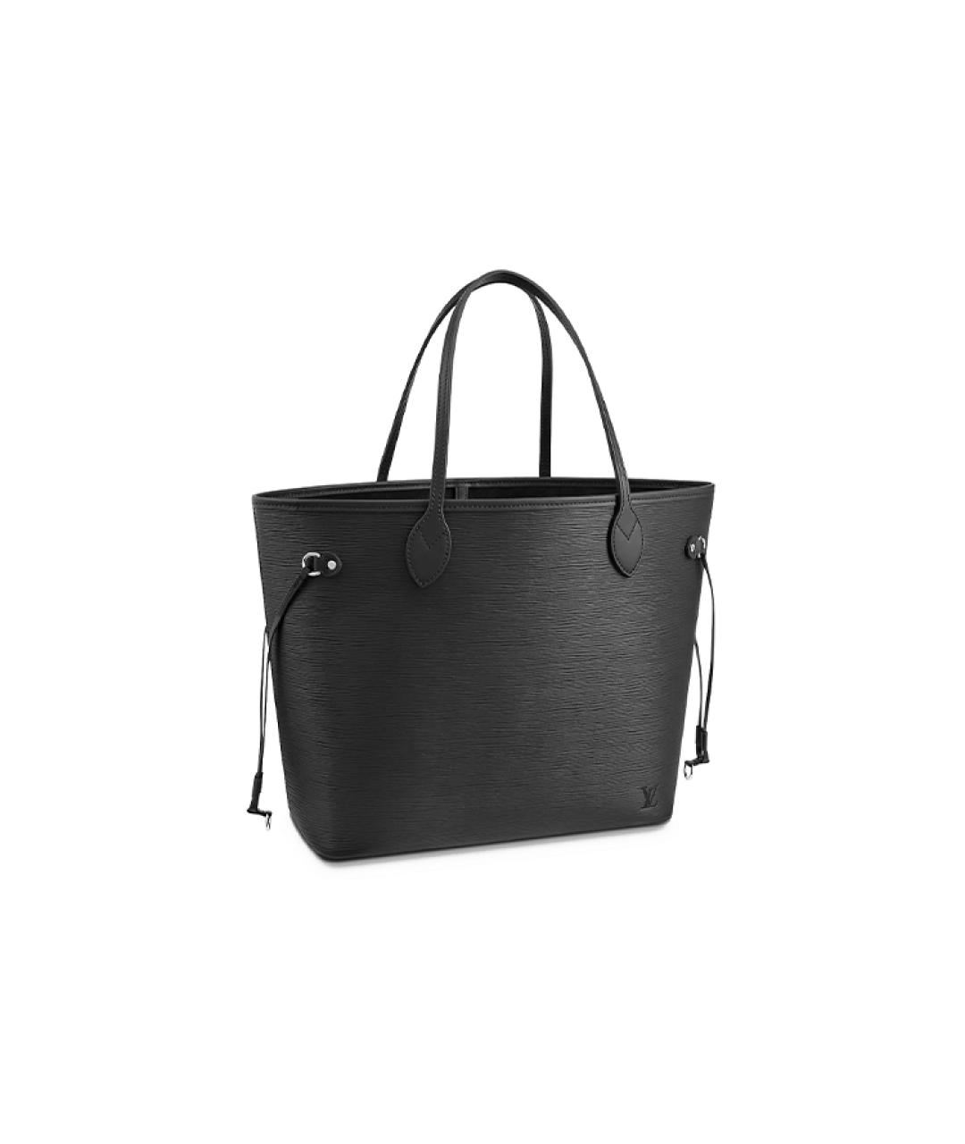 LOUIS VUITTON Черная кожаная сумка тоут, фото 2