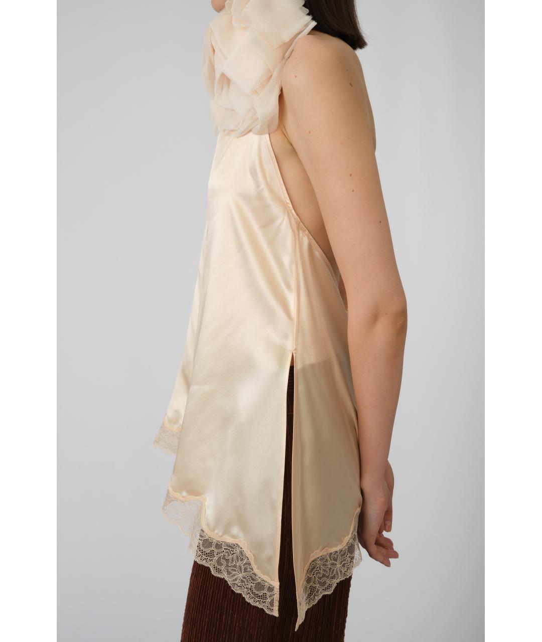 MAGDA BUTRYM Бежевая шелковая блузы, фото 2