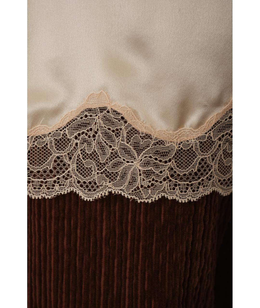 MAGDA BUTRYM Бежевая шелковая блузы, фото 4