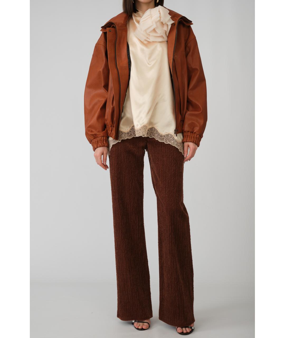 MAGDA BUTRYM Бежевая шелковая блузы, фото 6