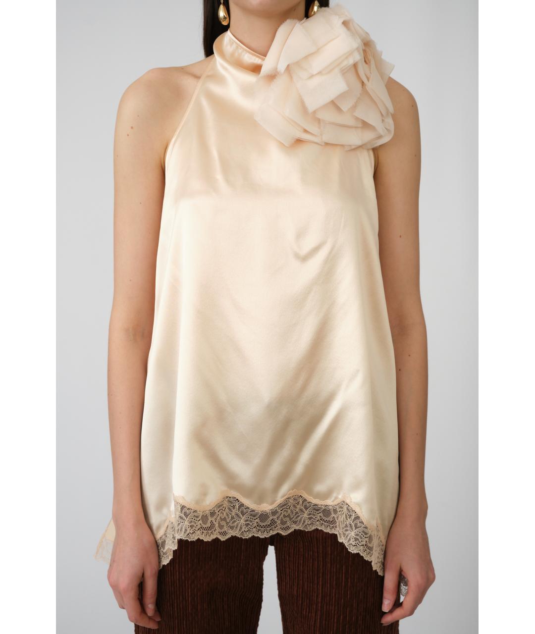 MAGDA BUTRYM Бежевая шелковая блузы, фото 7
