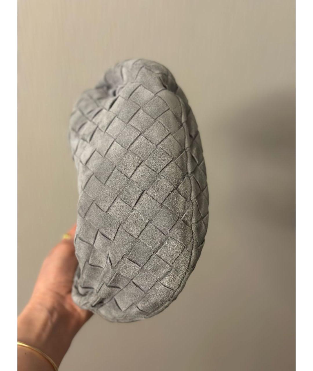 BOTTEGA VENETA Серая замшевая сумка с короткими ручками, фото 5